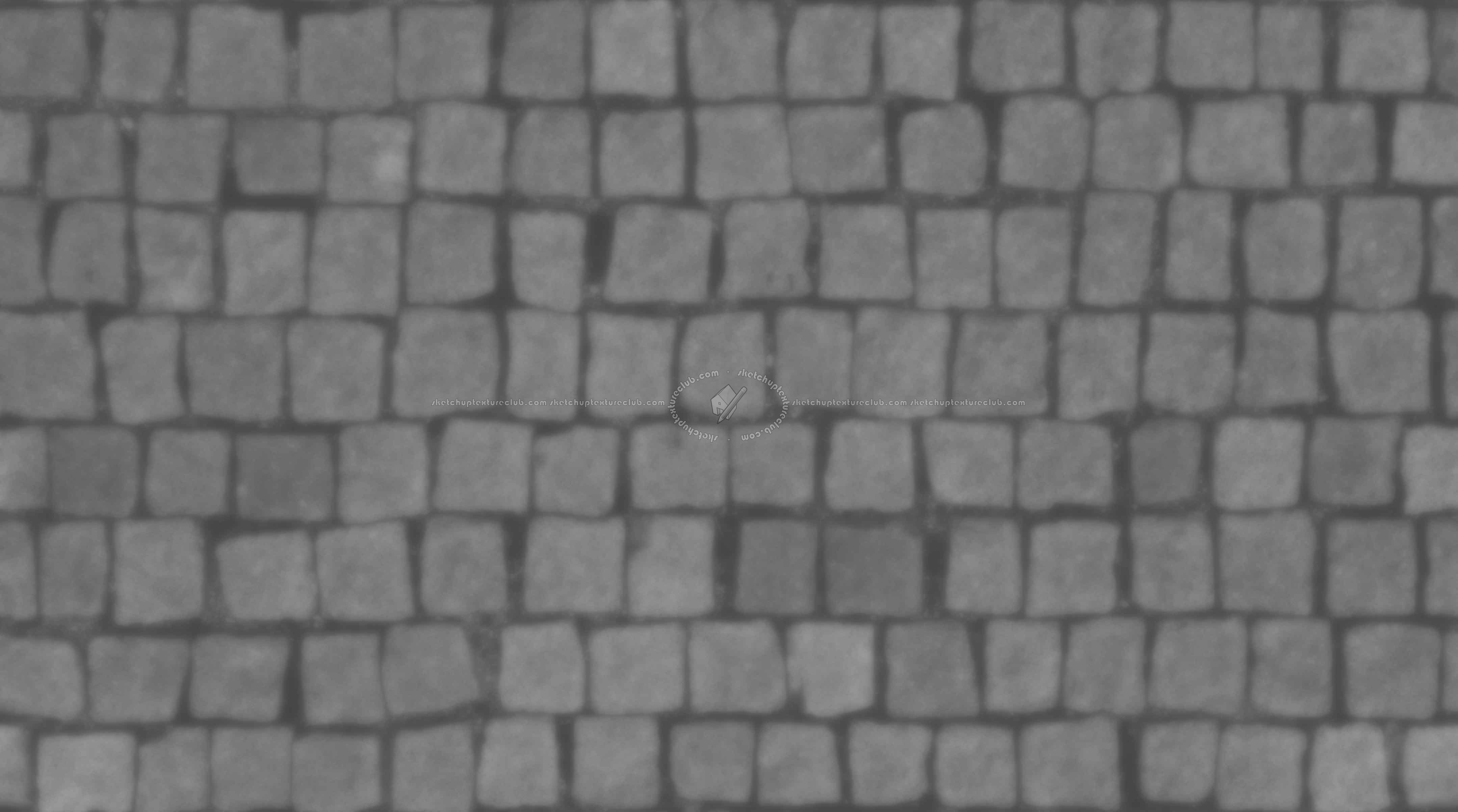 Textures   -   ARCHITECTURE   -   ROADS   -   Paving streets   -   Cobblestone  - Street paving cobblestone texture seamless 19351 - Displacement