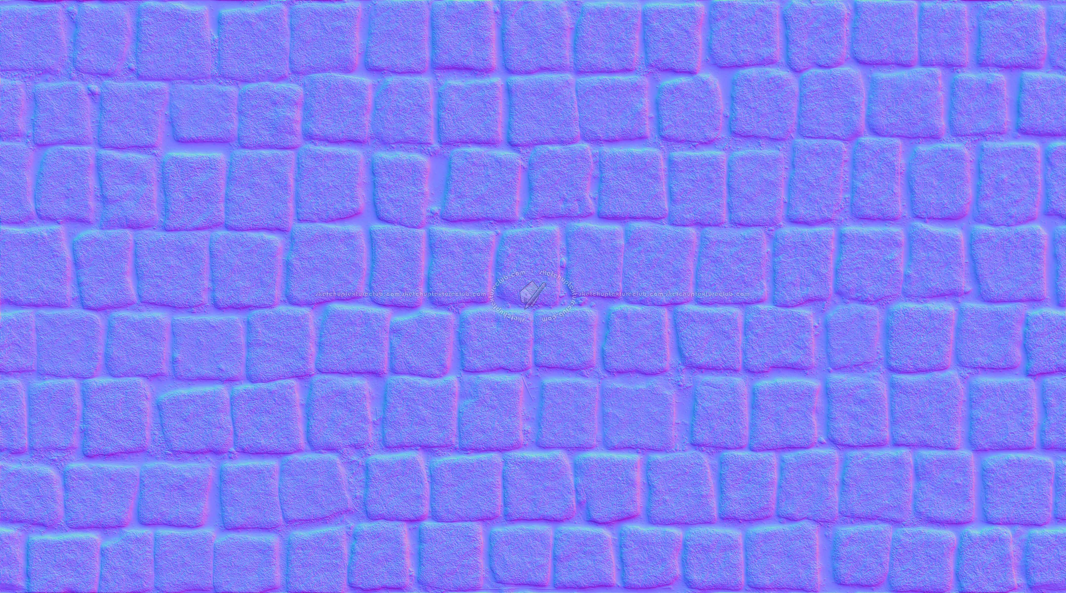 Textures   -   ARCHITECTURE   -   ROADS   -   Paving streets   -   Cobblestone  - Street paving cobblestone texture seamless 19351 - Normal