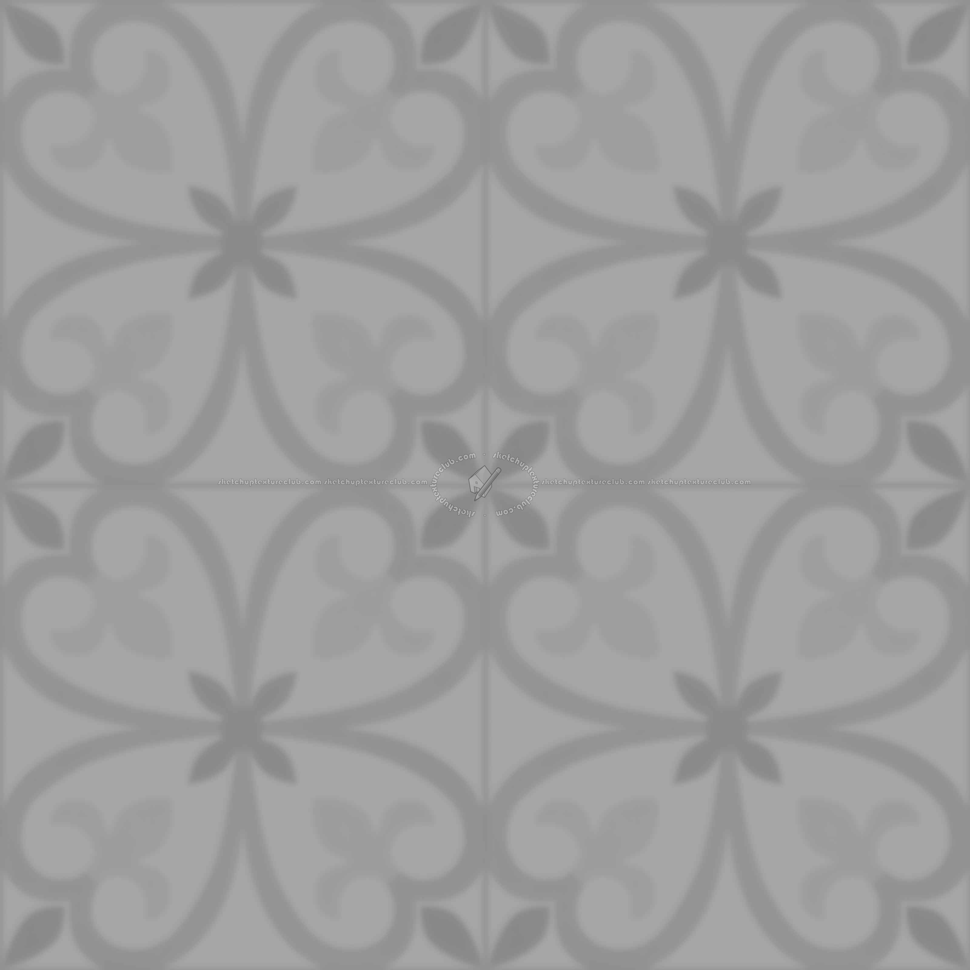 Textures   -   ARCHITECTURE   -   TILES INTERIOR   -   Cement - Encaustic   -   Cement  - cementine tiles Pbr texture seamless 22111 - Displacement