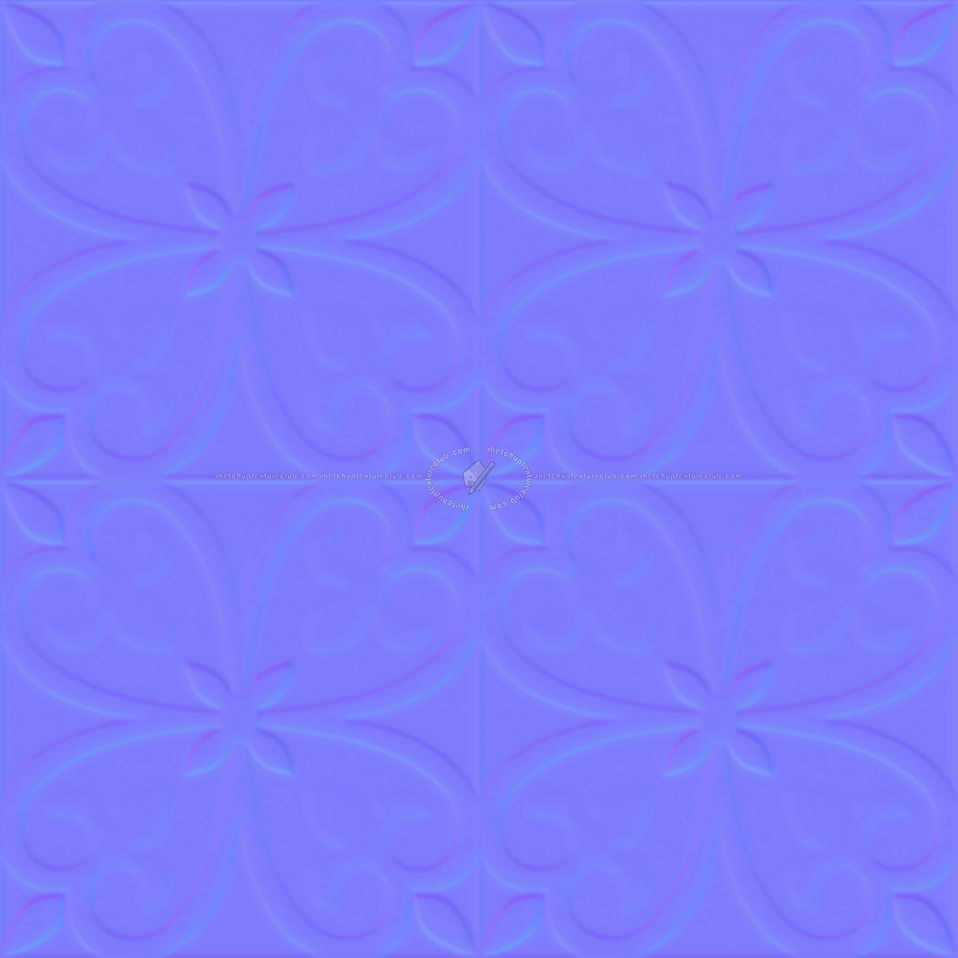 Textures   -   ARCHITECTURE   -   TILES INTERIOR   -   Cement - Encaustic   -   Cement  - cementine tiles Pbr texture seamless 22111 - Normal