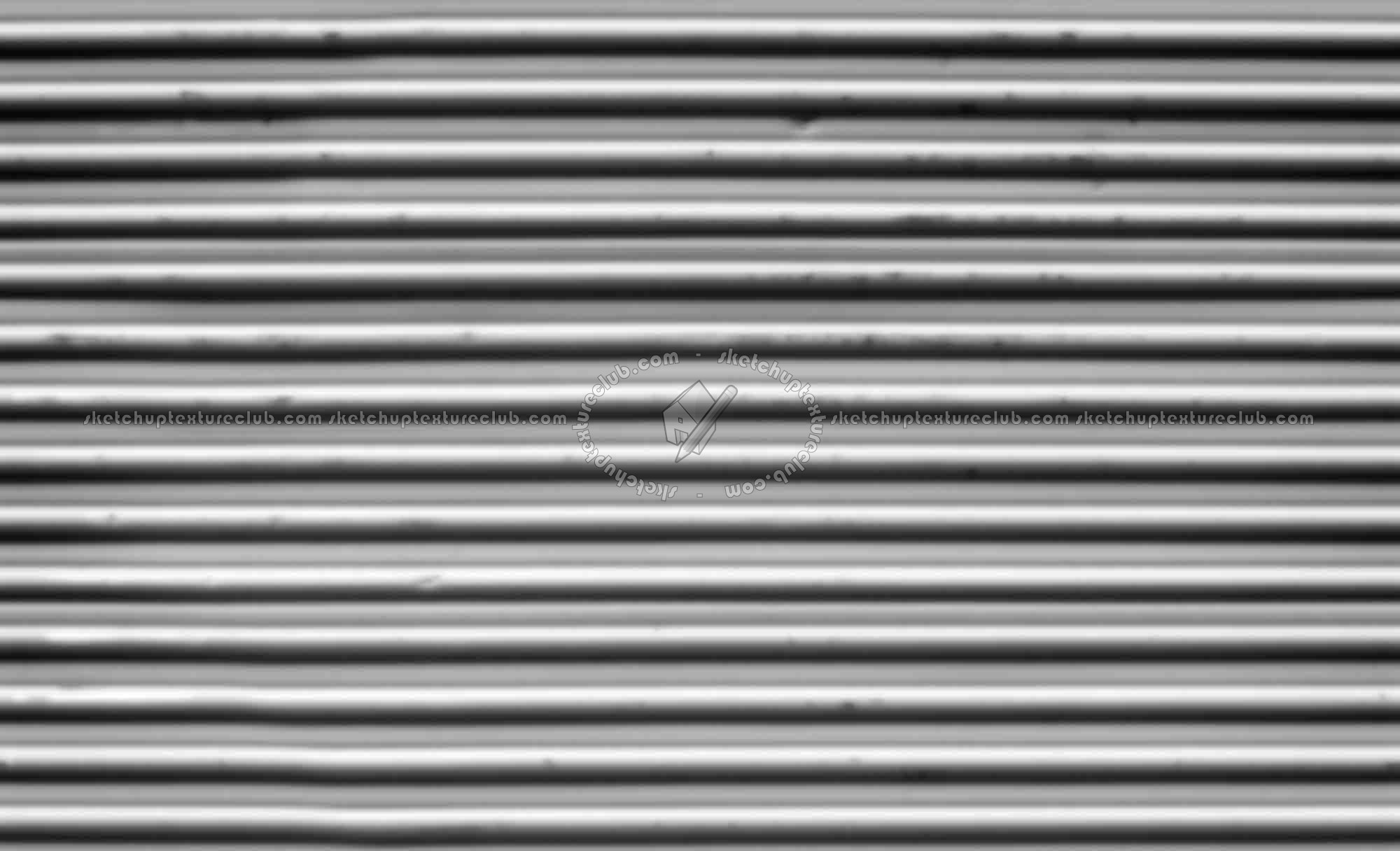Textures   -   MATERIALS   -   METALS   -   Corrugated  - Painted corrugated metal texture seamless 10034 - Displacement