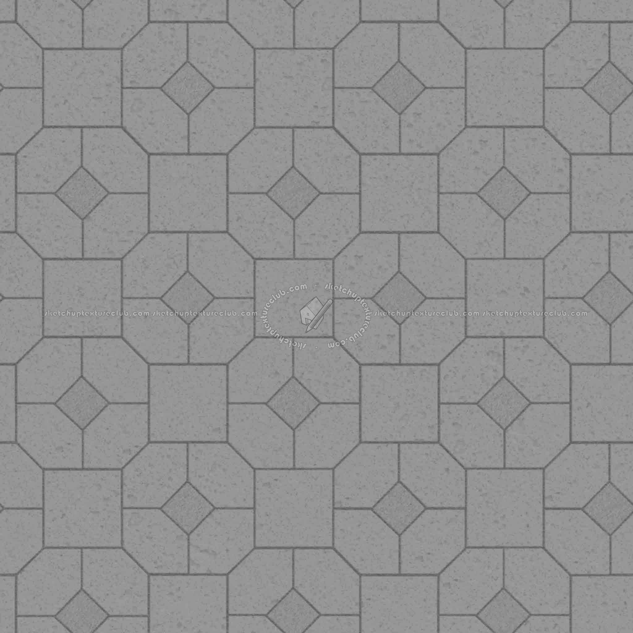 Textures   -   ARCHITECTURE   -   PAVING OUTDOOR   -   Pavers stone   -   Blocks mixed  - Pavers stone mixed size texture seamless 06204 - Displacement