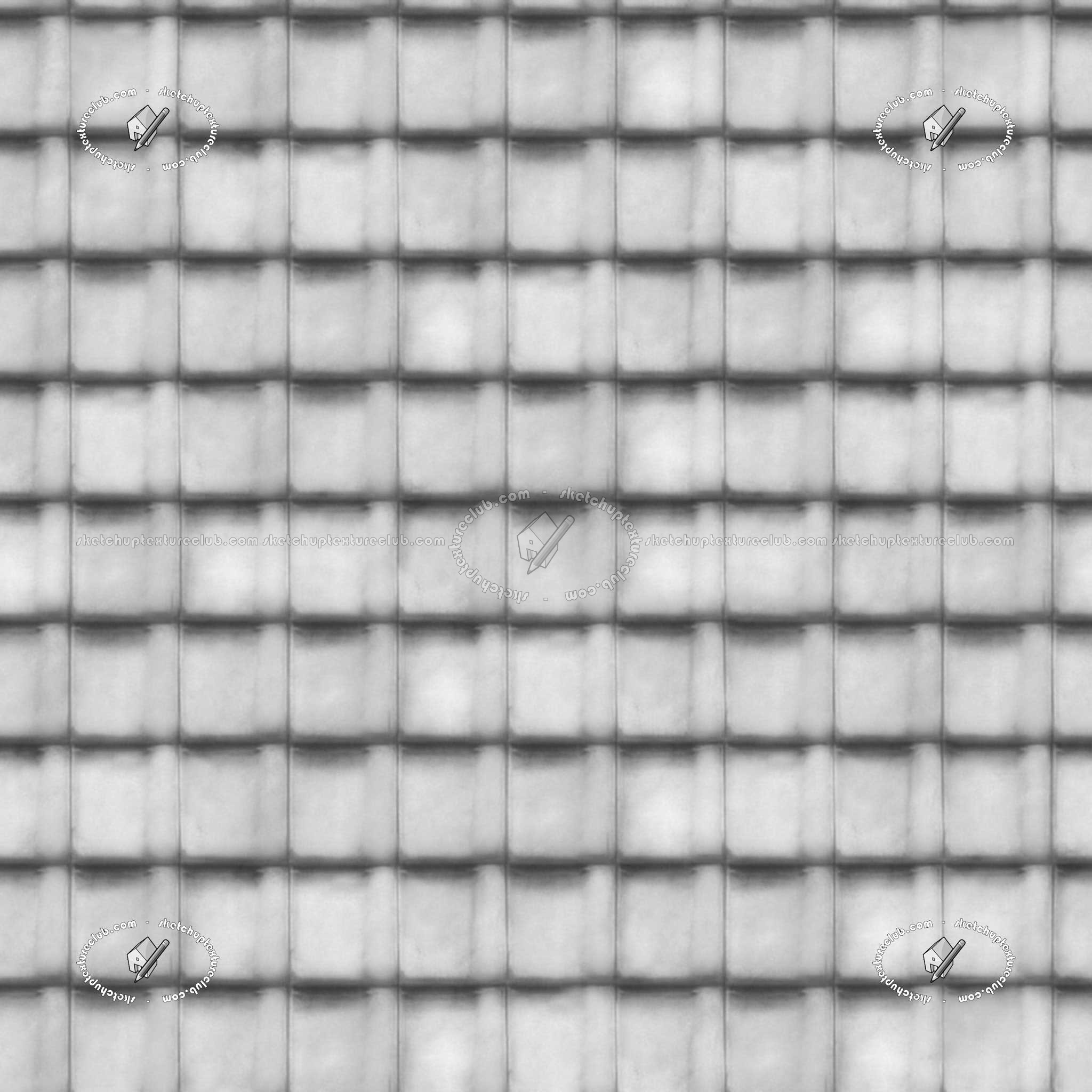 Textures   -   ARCHITECTURE   -   ROOFINGS   -   Clay roofs  - Clay roofing Cote Fleurie texture seamless 03351 - Displacement