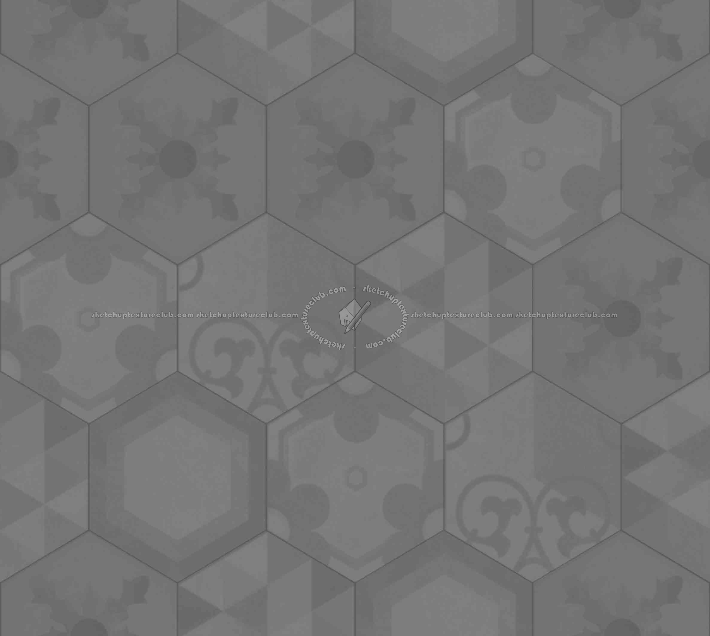 Textures   -   ARCHITECTURE   -   TILES INTERIOR   -   Hexagonal mixed  - Hexagonal tile texture seamless 16876 - Displacement