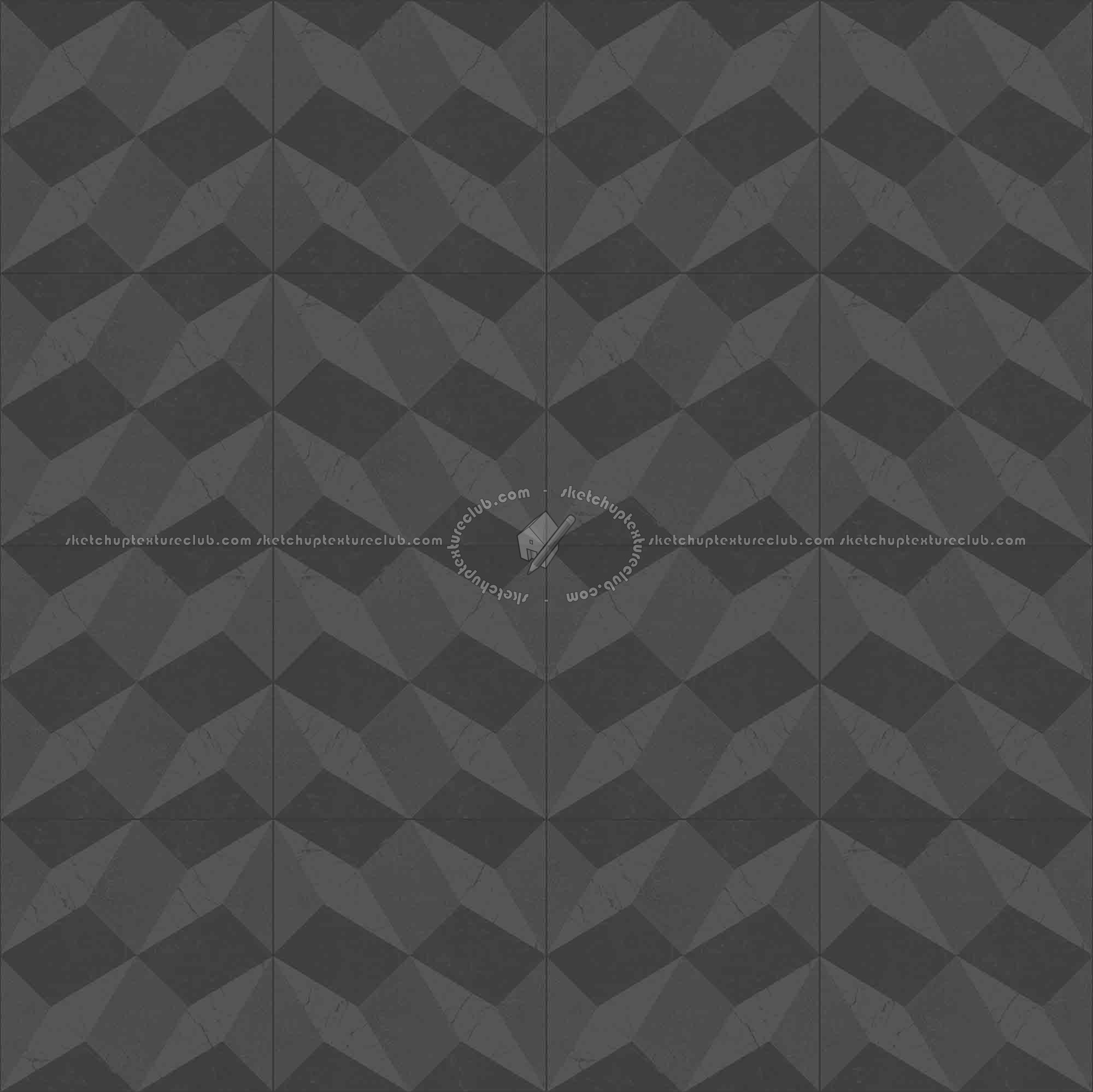 Textures   -   ARCHITECTURE   -   TILES INTERIOR   -   Marble tiles   -   Marble geometric patterns  - Illusion black white marble floor tile texture seamless 21129 - Specular