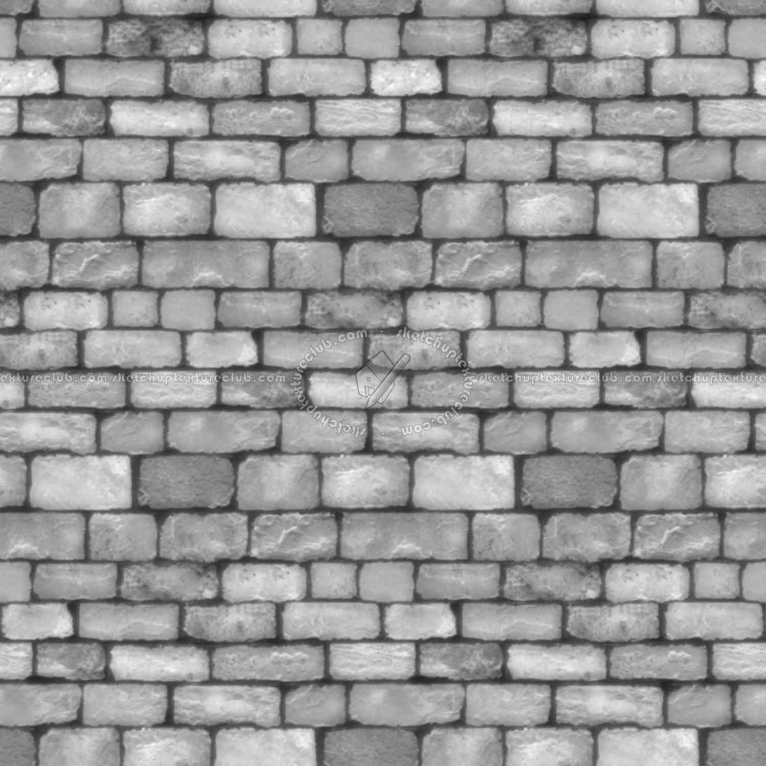Textures   -   ARCHITECTURE   -   STONES WALLS   -   Stone blocks  - Wall stone with regular blocks texture seamless 08304 - Displacement