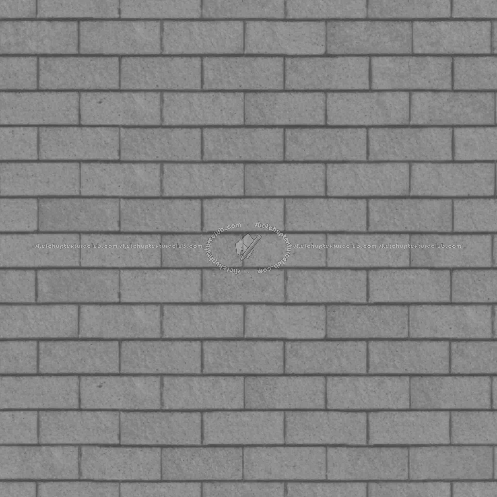 Textures   -   ARCHITECTURE   -   CONCRETE   -   Plates   -   Clean  - Cinder block cladding texture seamless 19369 - Displacement