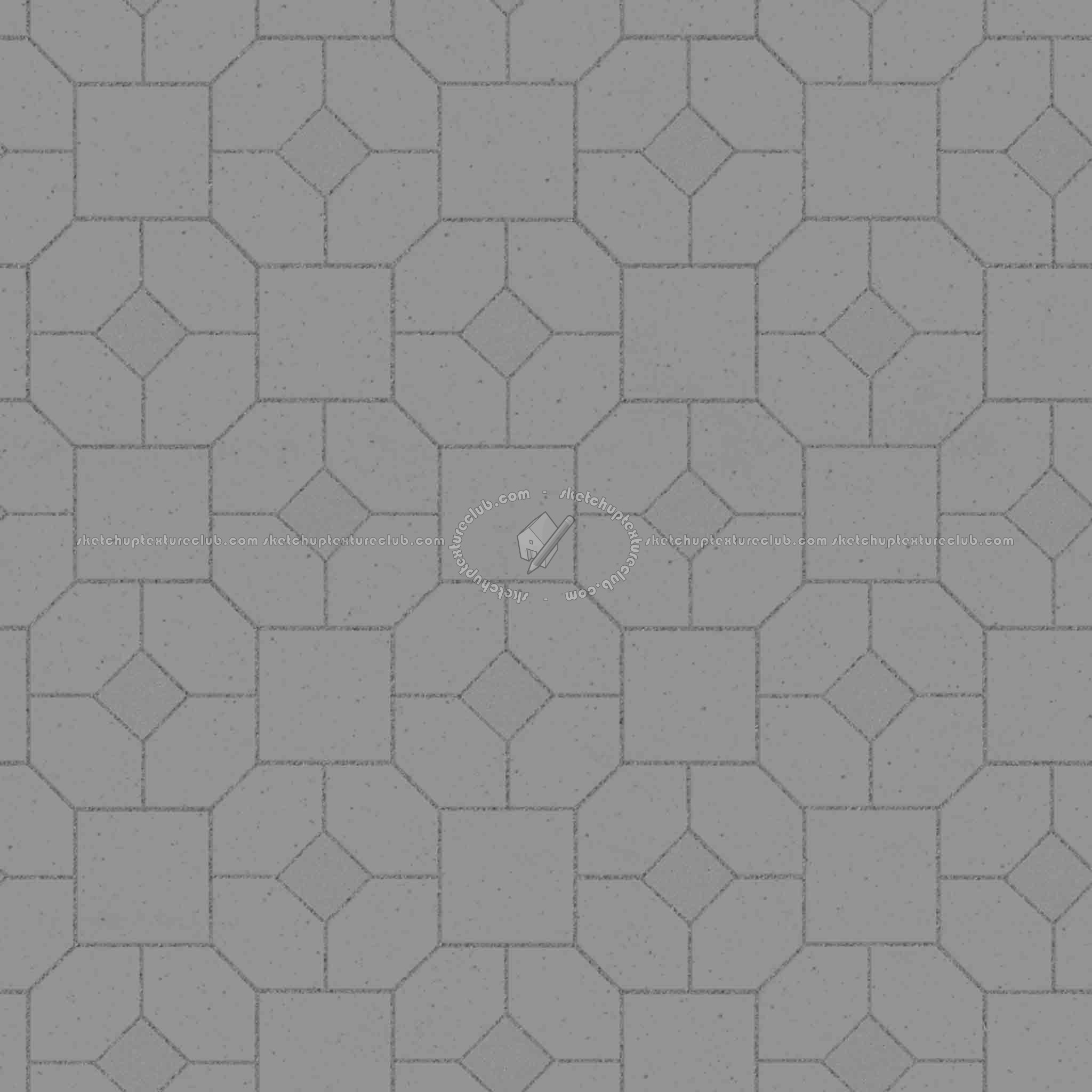 Textures   -   ARCHITECTURE   -   PAVING OUTDOOR   -   Pavers stone   -   Blocks mixed  - Pavers stone mixed size texture seamless 06207 - Displacement