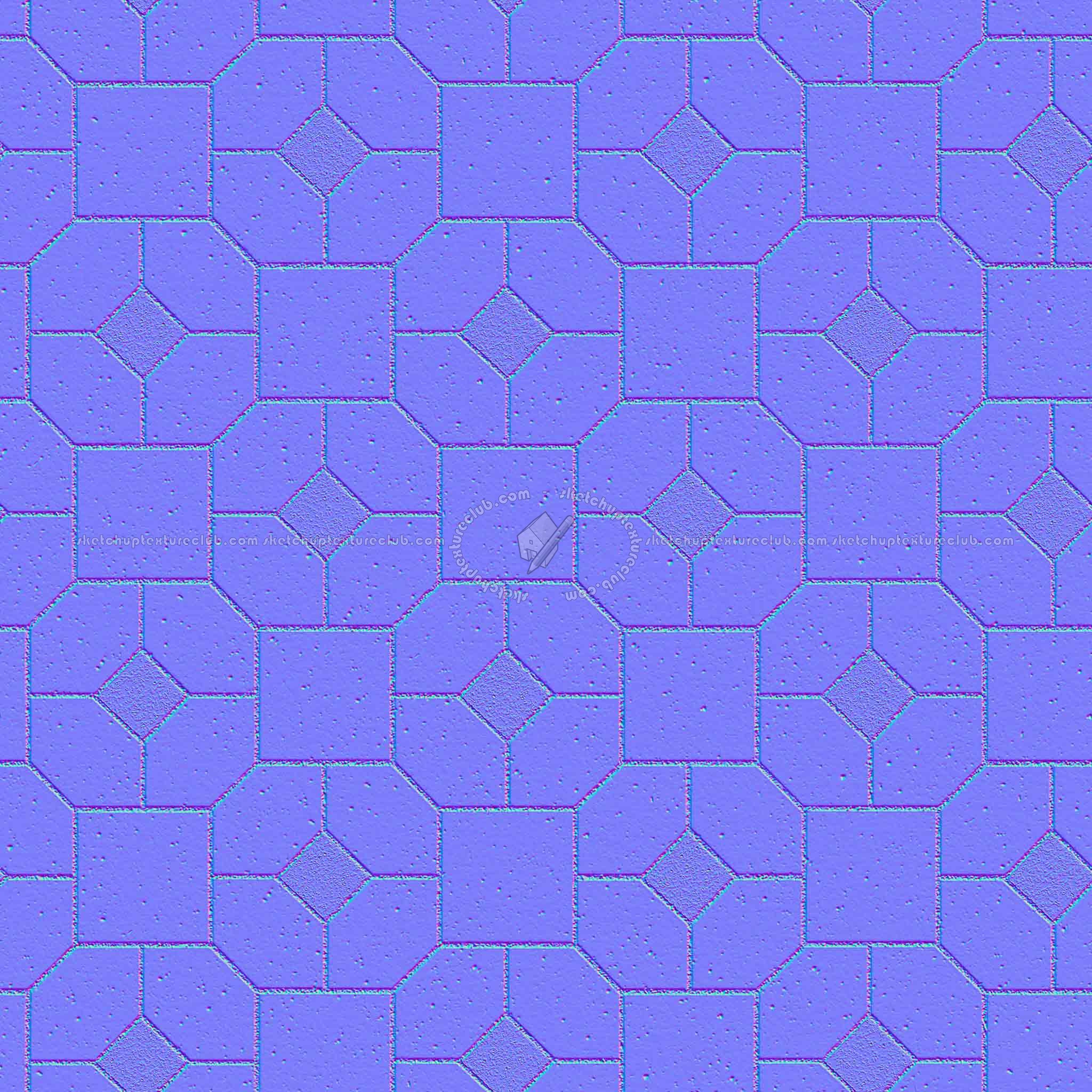 Textures   -   ARCHITECTURE   -   PAVING OUTDOOR   -   Pavers stone   -   Blocks mixed  - Pavers stone mixed size texture seamless 06207 - Normal