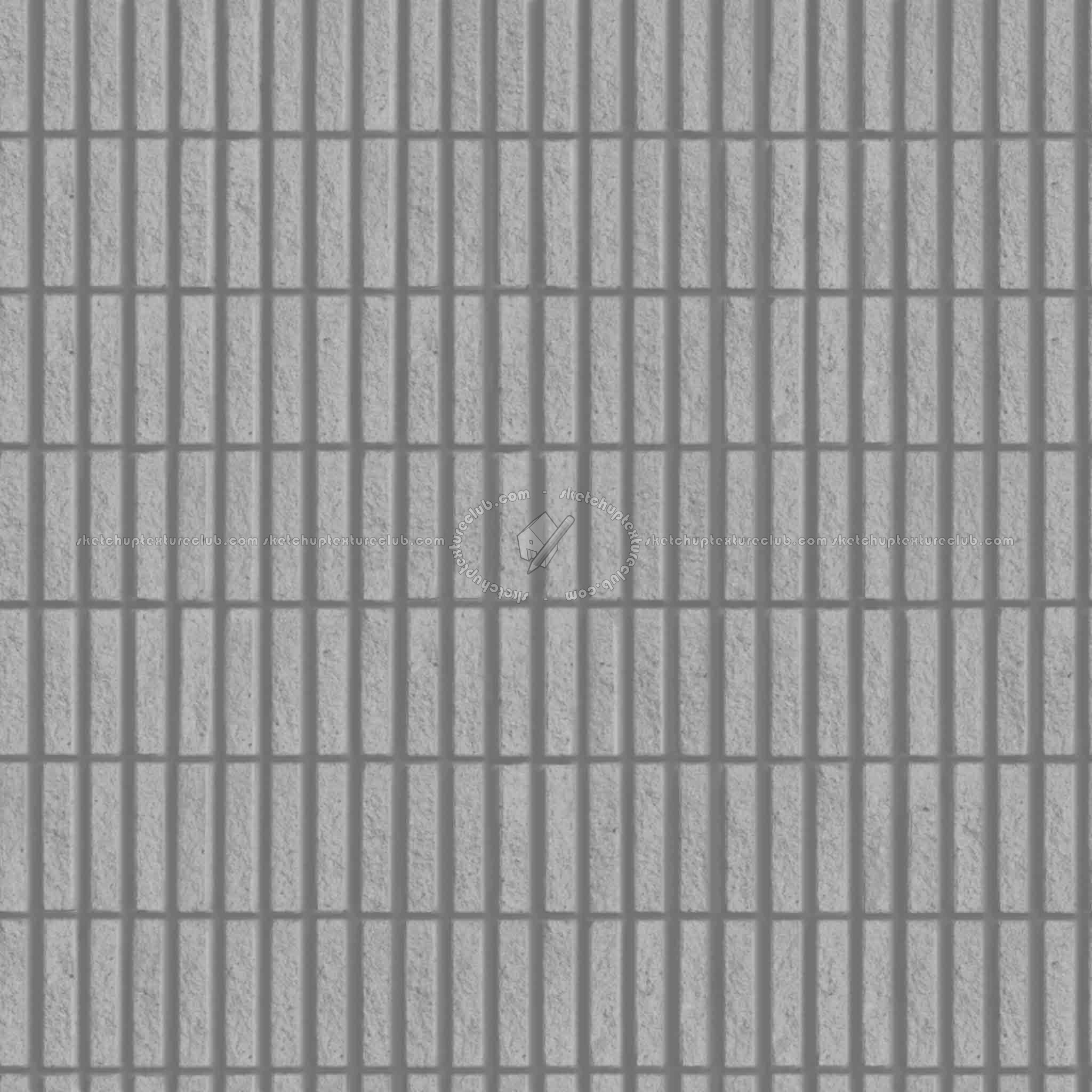 Textures   -   ARCHITECTURE   -   CONCRETE   -   Plates   -   Clean  - Cinder block cladding texture seamless 19739 - Displacement