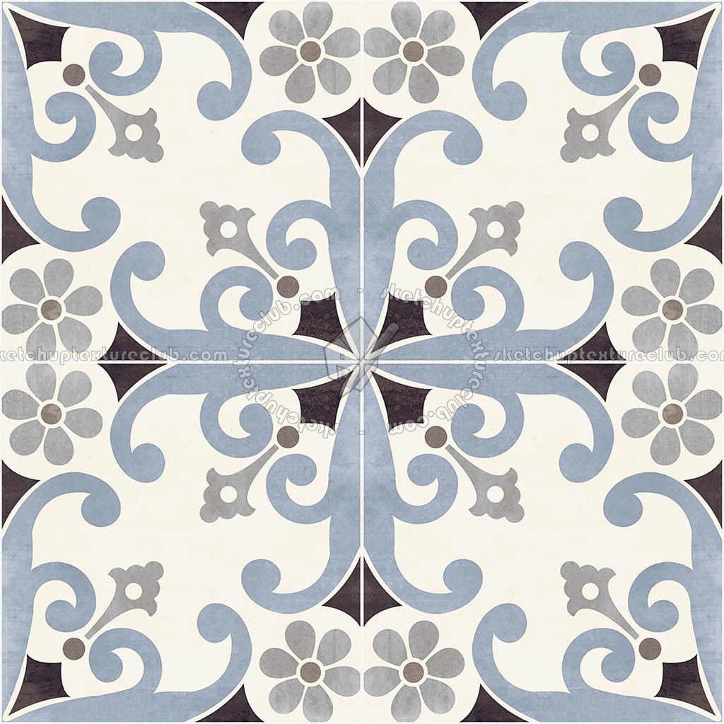 Textures   -   ARCHITECTURE   -   TILES INTERIOR   -   Cement - Encaustic   -   Cement  - cementine tiles Pbr texture seamless 22116 (seamless)