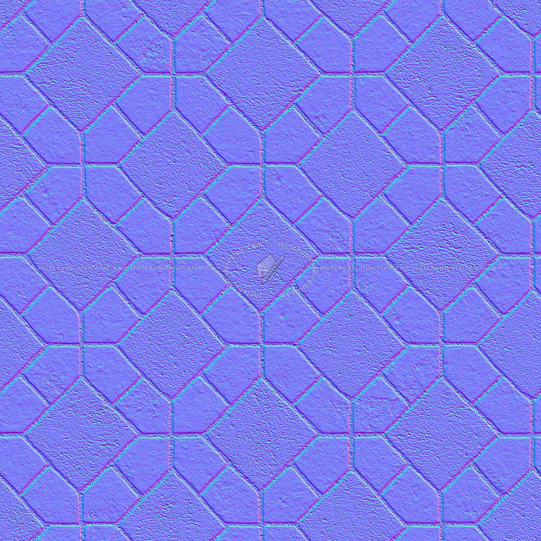 Textures   -   ARCHITECTURE   -   PAVING OUTDOOR   -   Pavers stone   -   Blocks mixed  - Pavers stone regular blocks texture seamless 06209 - Normal