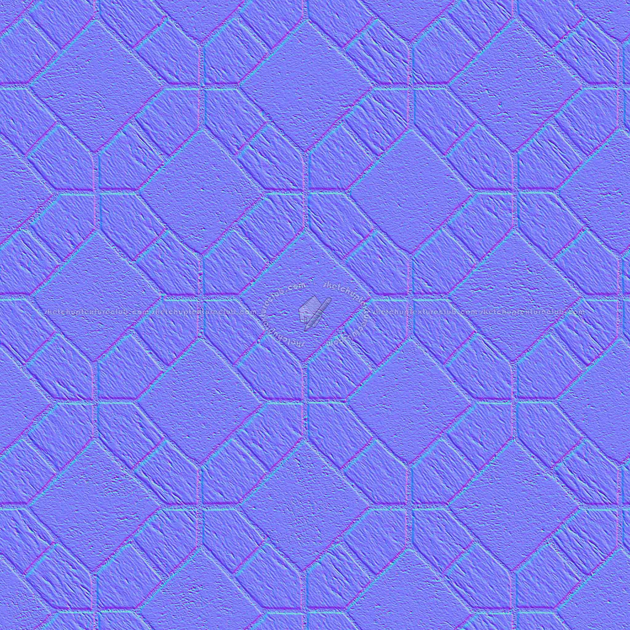 Textures   -   ARCHITECTURE   -   PAVING OUTDOOR   -   Pavers stone   -   Blocks mixed  - Pavers stone regular blocks texture seamless 06210 - Normal