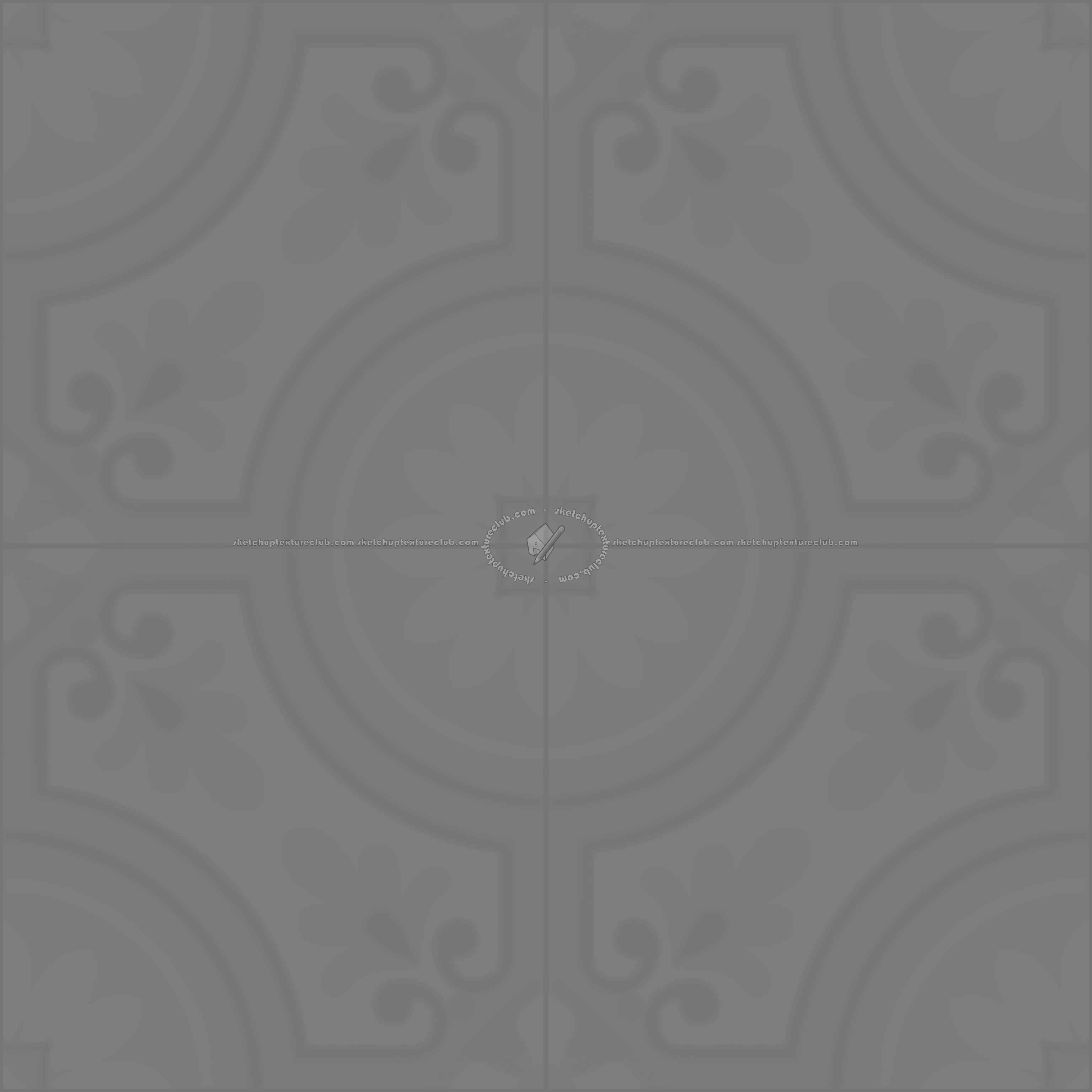 Textures   -   ARCHITECTURE   -   TILES INTERIOR   -   Cement - Encaustic   -   Cement  - cementine tiles Pbr texture seamless 22118 - Displacement