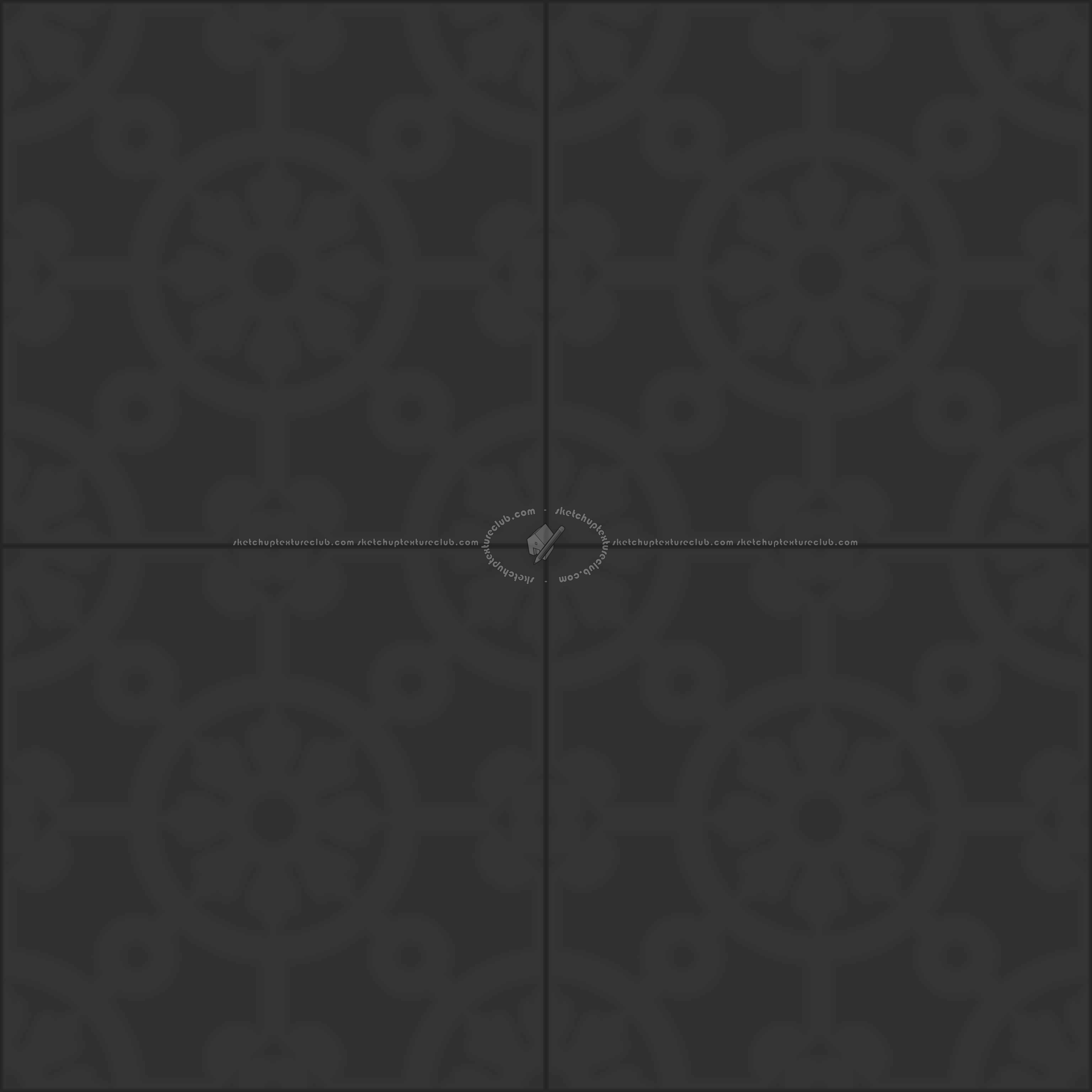 Textures   -   ARCHITECTURE   -   TILES INTERIOR   -   Cement - Encaustic   -   Cement  - cementine tiles Pbr texture seamless 22120 - Specular