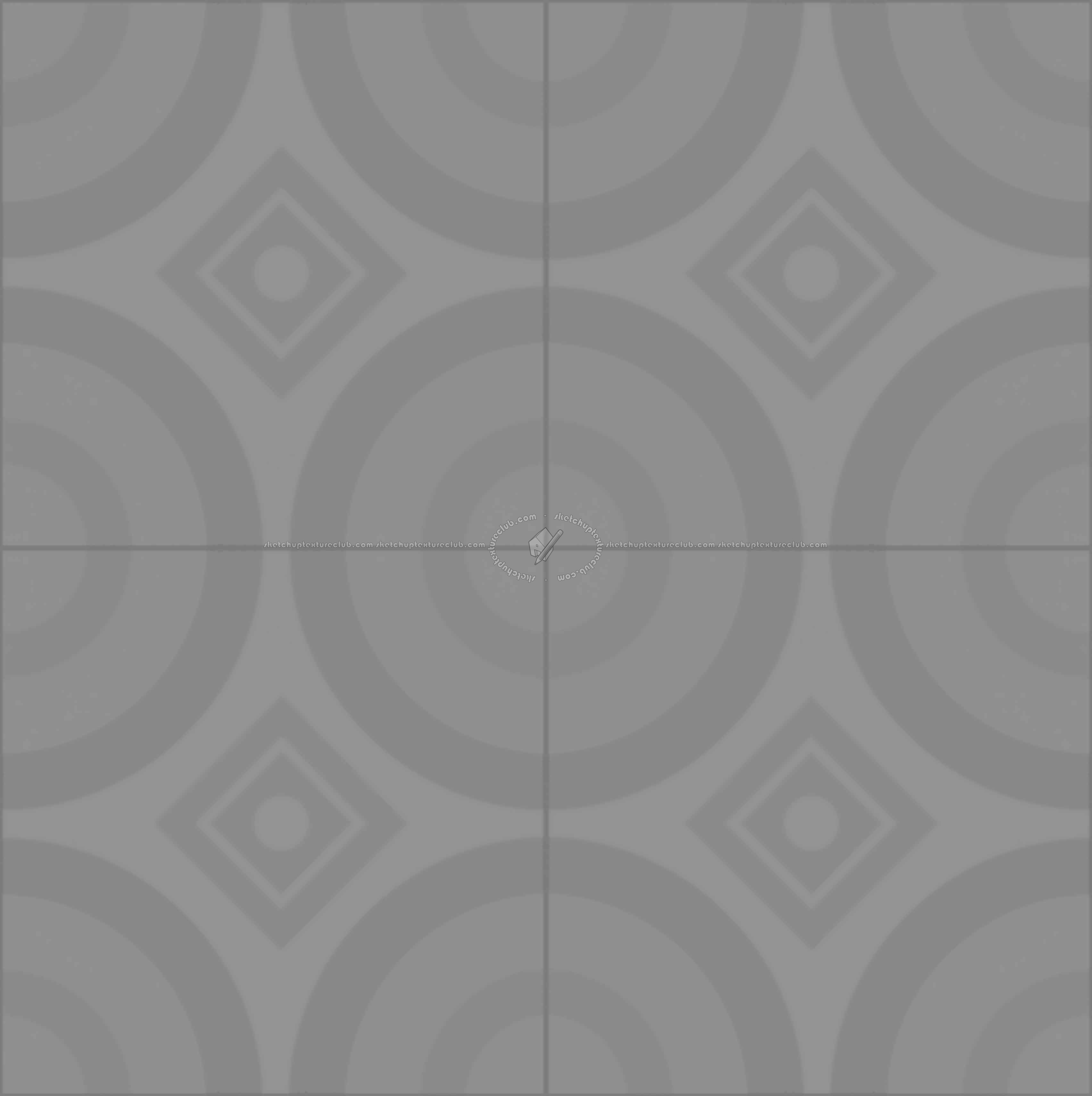 Textures   -   ARCHITECTURE   -   TILES INTERIOR   -   Cement - Encaustic   -   Cement  - cementine tiles Pbr texture seamless 22122 - Displacement