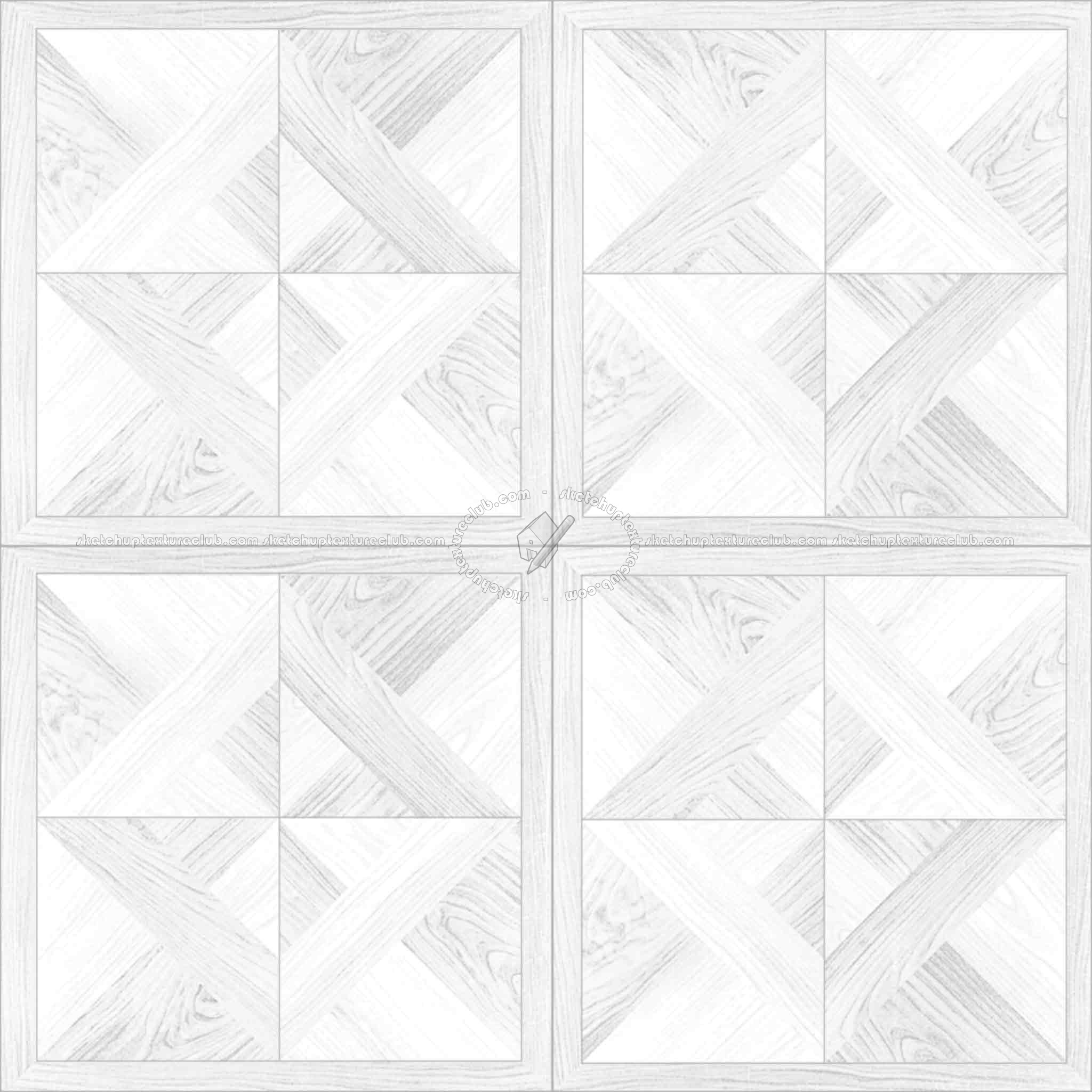 Textures   -   ARCHITECTURE   -   WOOD FLOORS   -   Geometric pattern  - Parquet geometric pattern texture seamless 04850 - Ambient occlusion