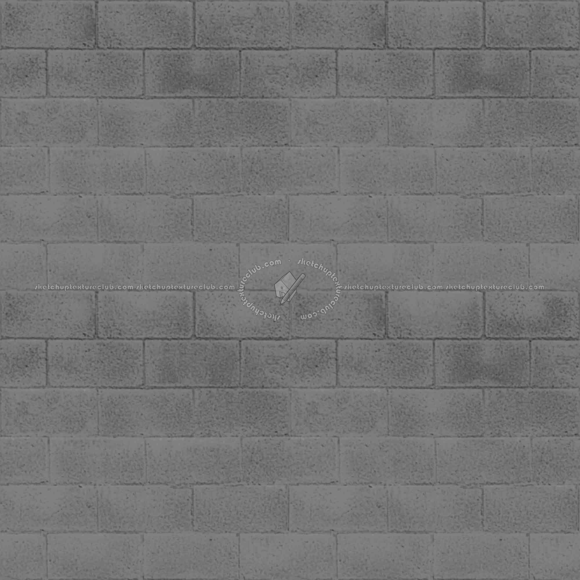 Textures   -   ARCHITECTURE   -   CONCRETE   -   Plates   -   Dirty  - Dirt cinder block texture seamless 01724 - Displacement