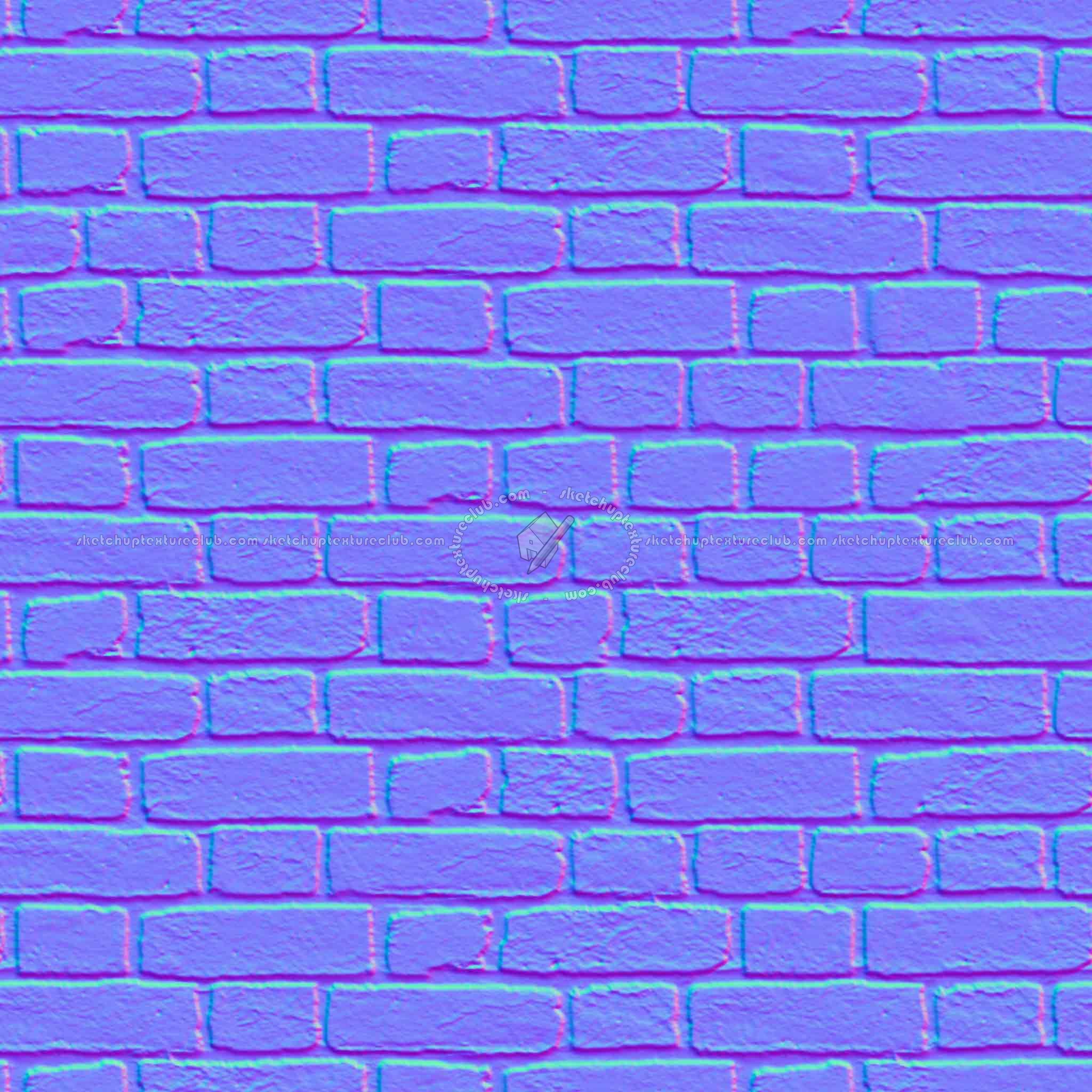 Textures   -   ARCHITECTURE   -   BRICKS   -   Dirty Bricks  - Dirty bricks texture seamless 00155 - Normal