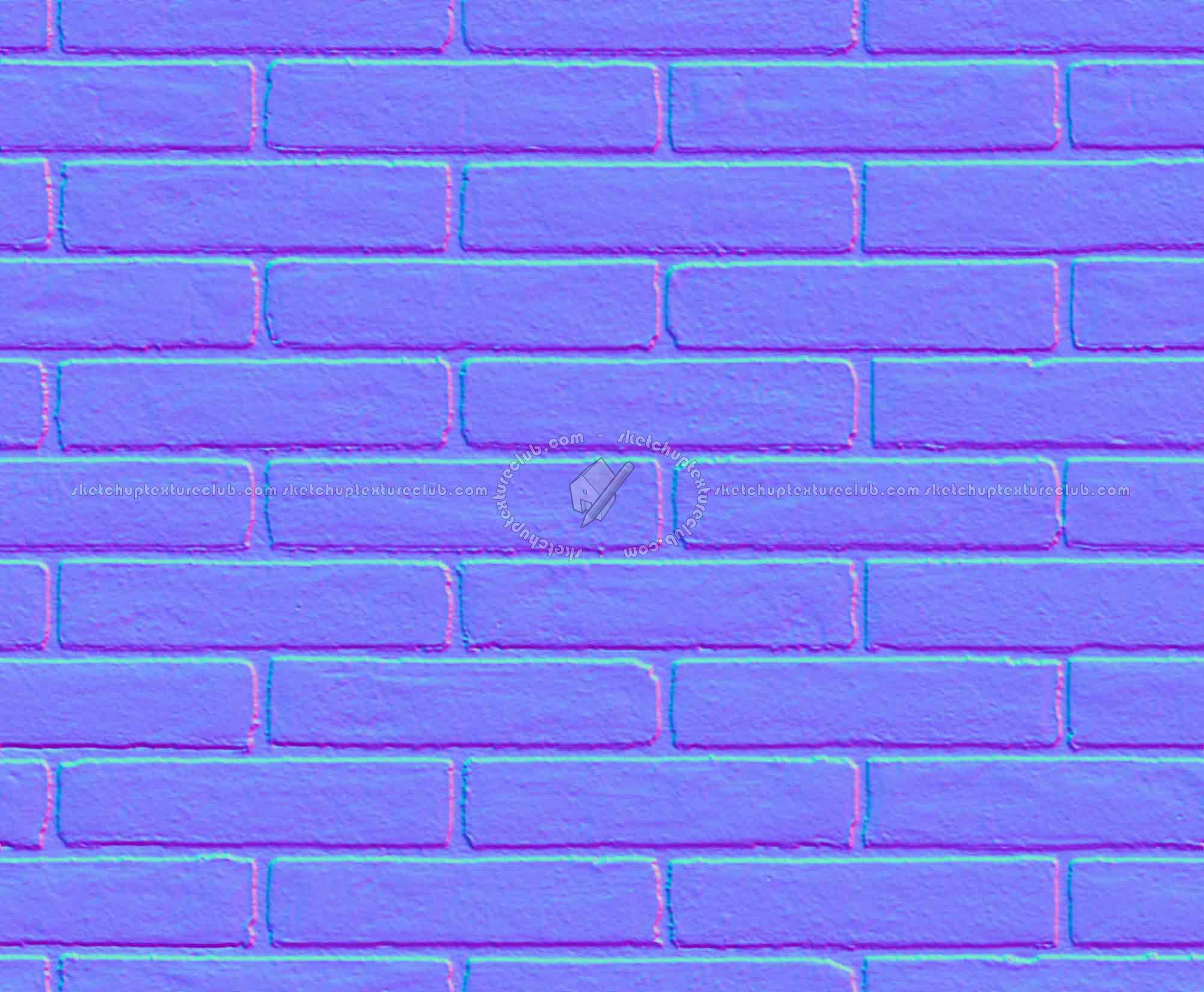 Textures   -   ARCHITECTURE   -   BRICKS   -   Facing Bricks   -   Smooth  - Facing smooth bricks texture seamless 00262 - Normal