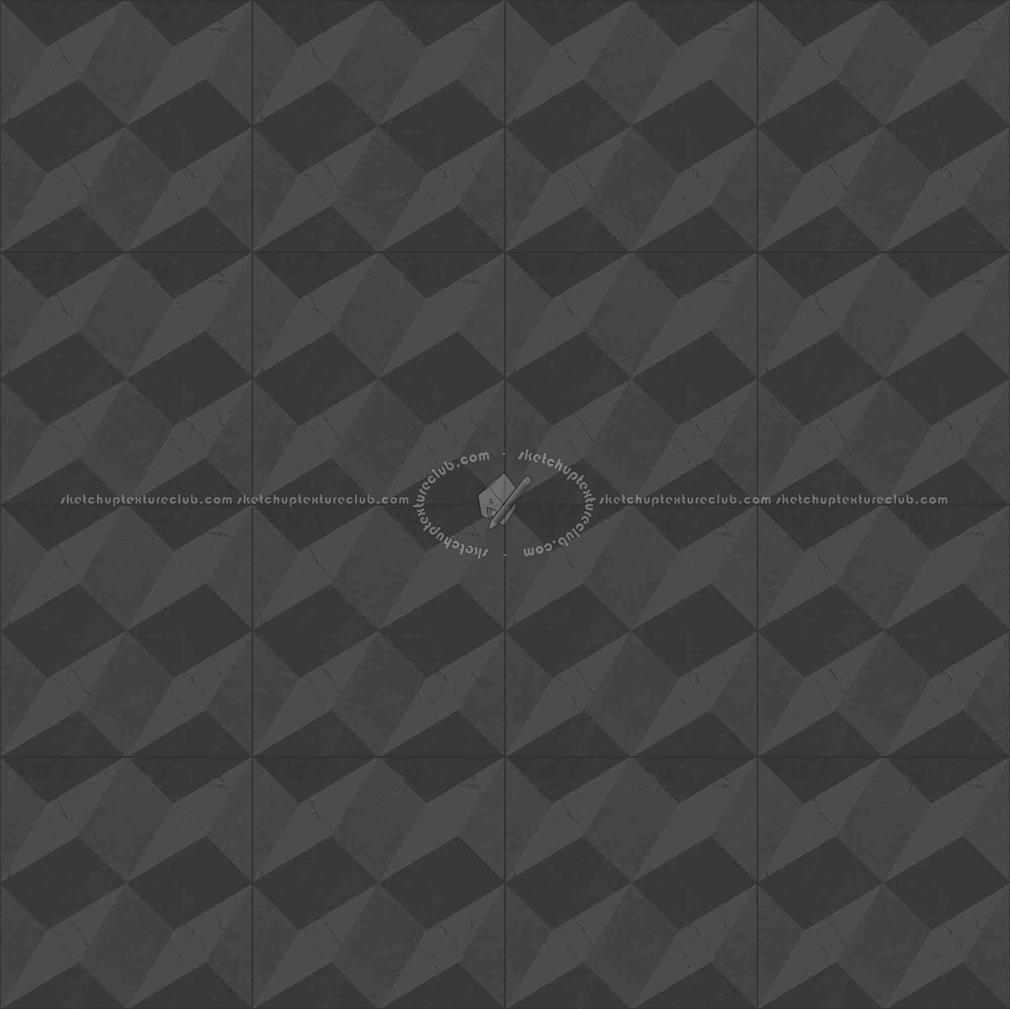 Textures   -   ARCHITECTURE   -   TILES INTERIOR   -   Marble tiles   -   Marble geometric patterns  - Illusion black white marble floor tile texture seamless 21130 - Specular