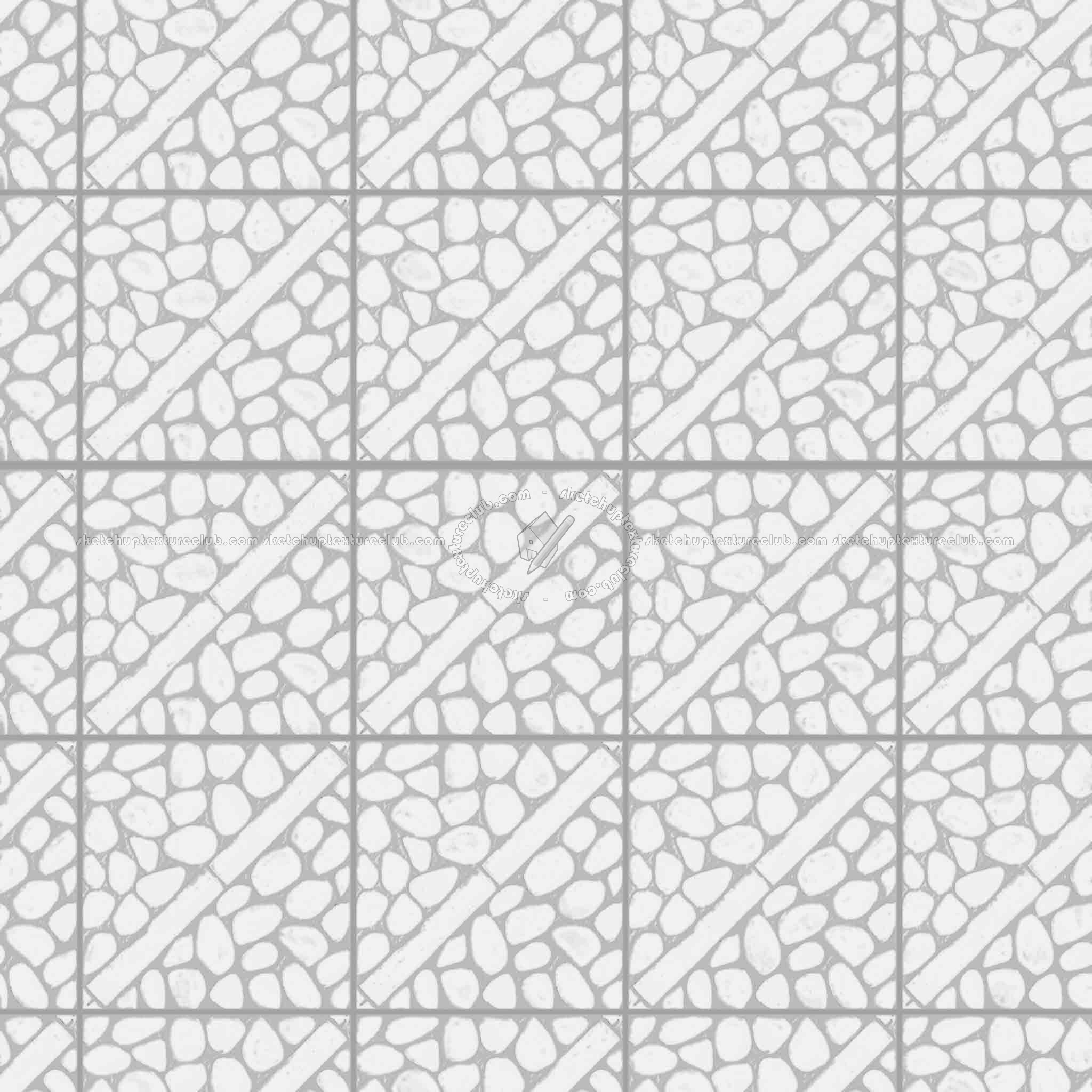 Textures   -   ARCHITECTURE   -   PAVING OUTDOOR   -   Pavers stone   -   Blocks mixed  - Pavers stone mixed size texture seamless 06100 - Displacement