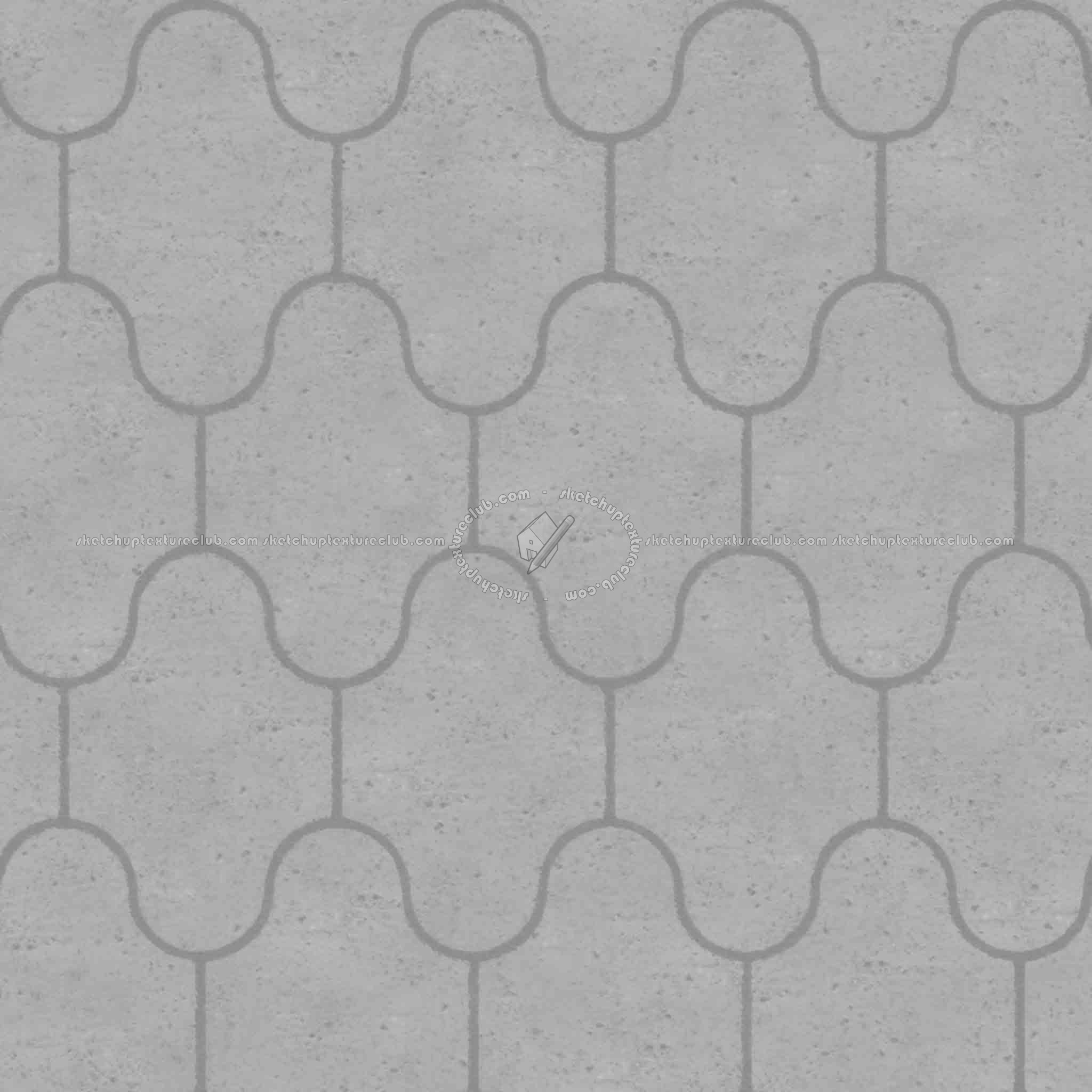 Textures   -   ARCHITECTURE   -   PAVING OUTDOOR   -   Concrete   -   Blocks mixed  - Paving concrete mixed size texture seamless 05574 - Displacement