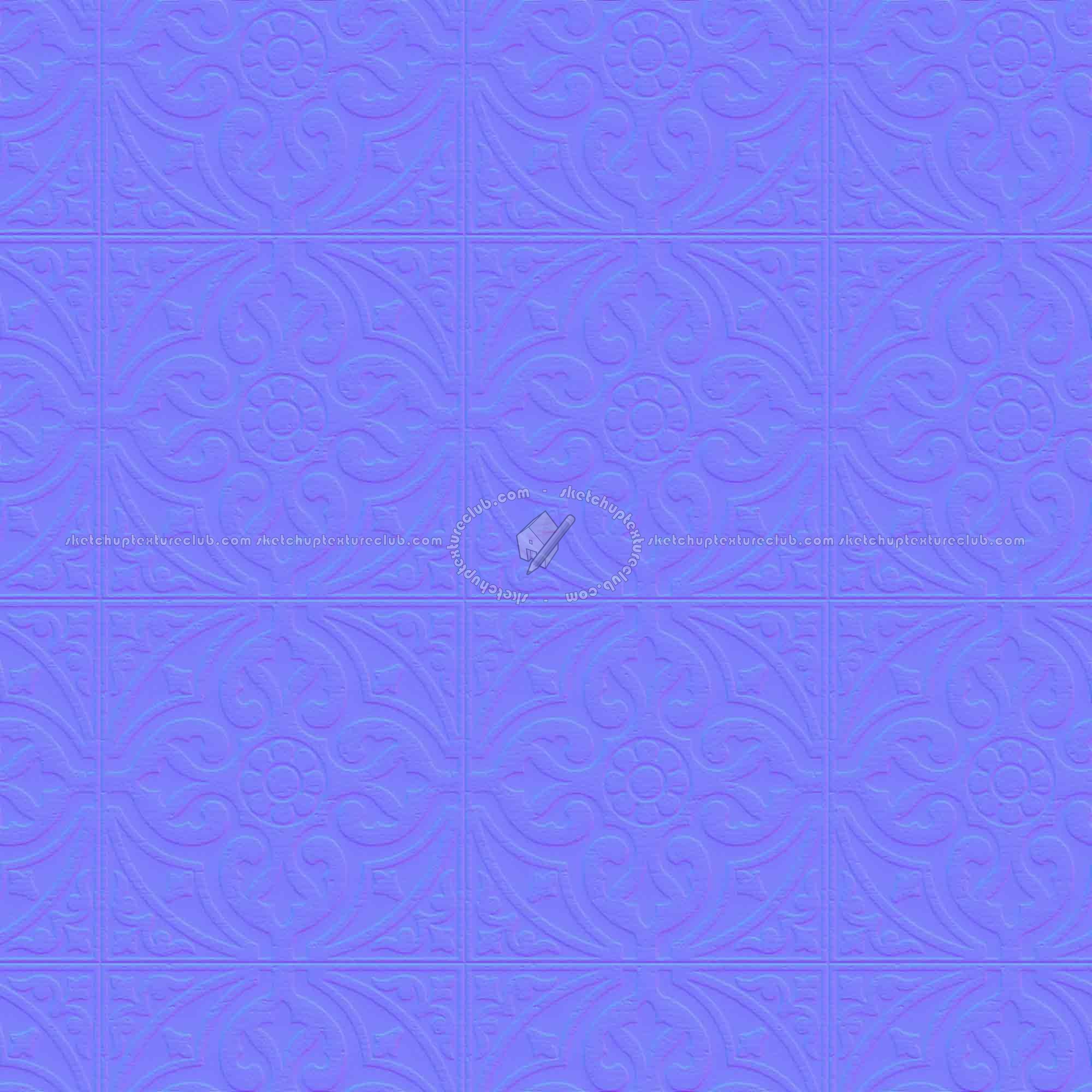 Textures   -   ARCHITECTURE   -   TILES INTERIOR   -   Marble tiles   -   Travertine  - Travertine floor tile texture seamless 14672 - Normal