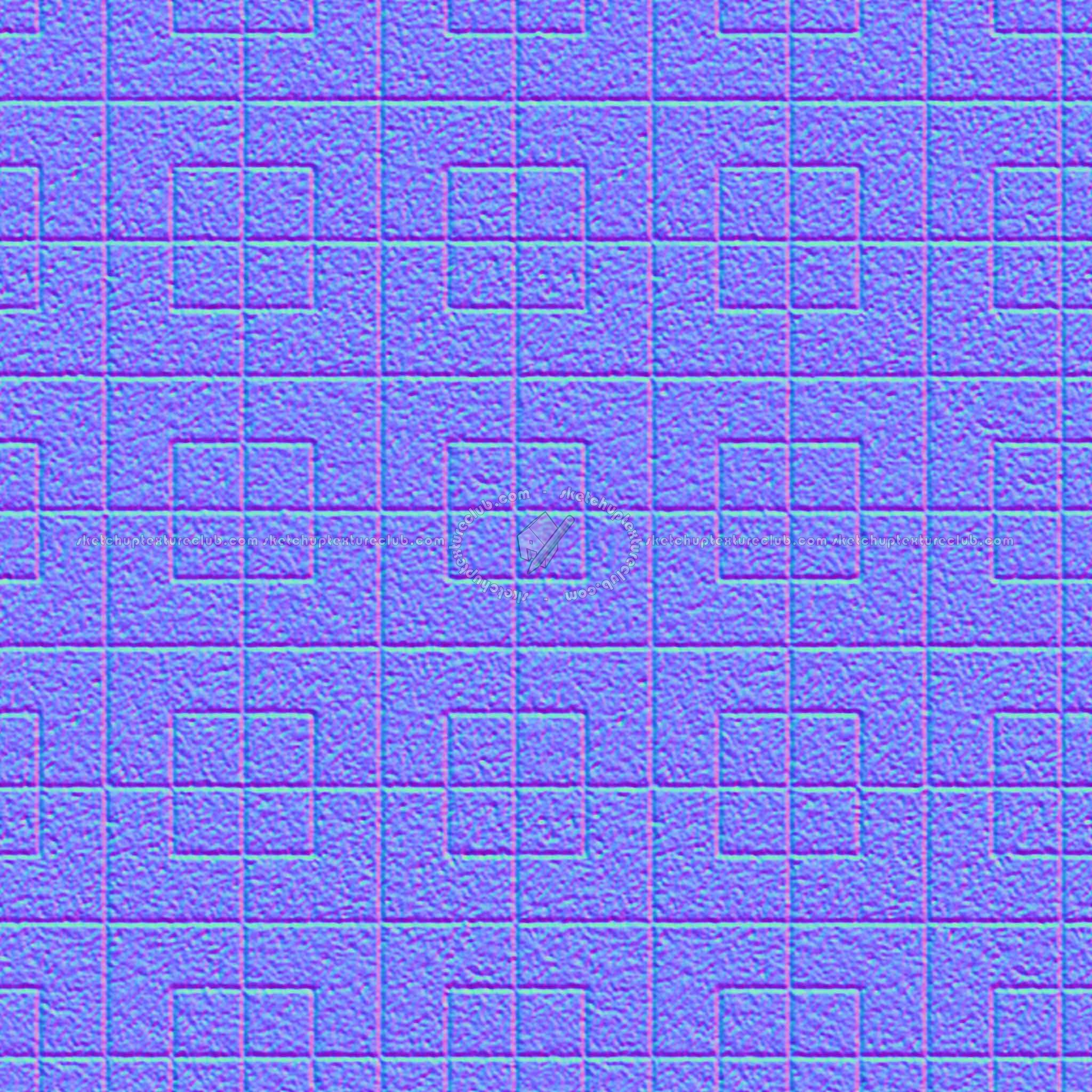 Textures   -   ARCHITECTURE   -   PAVING OUTDOOR   -   Concrete   -   Blocks regular  - Paving outdoor concrete regular block texture seamless 05756 - Normal