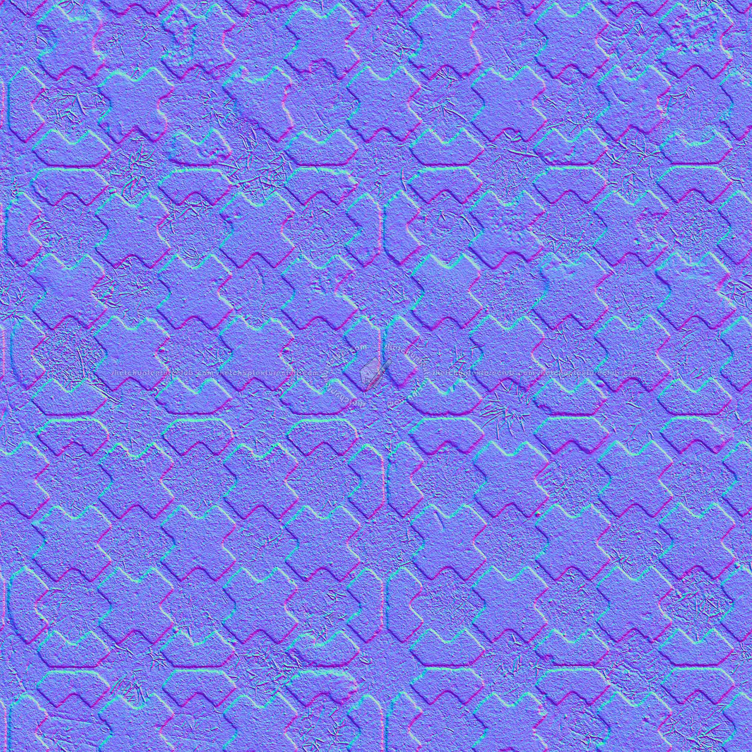 Textures   -   ARCHITECTURE   -   PAVING OUTDOOR   -   Pavers stone   -   Blocks mixed  - Pavers stone PBR texture seamless 21867 - Normal