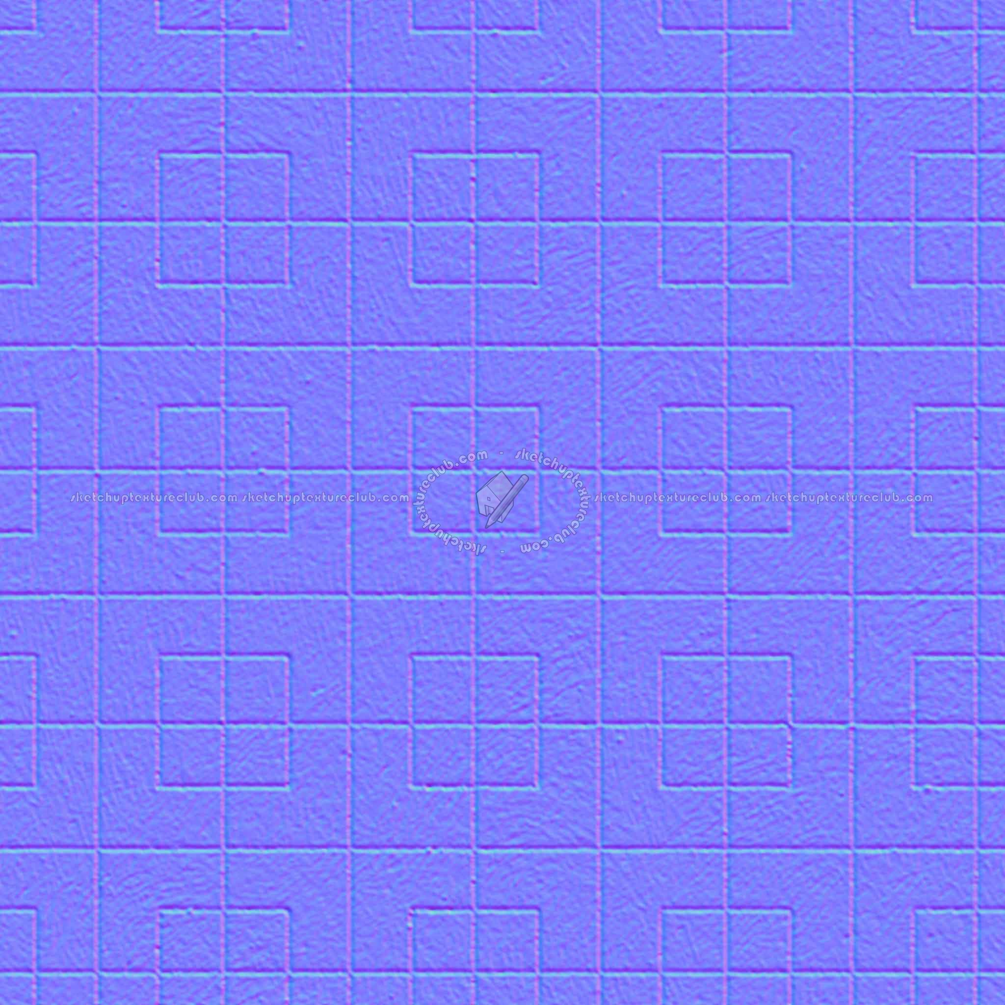 Textures   -   ARCHITECTURE   -   PAVING OUTDOOR   -   Concrete   -   Blocks regular  - Paving outdoor concrete regular block texture seamless 05757 - Normal