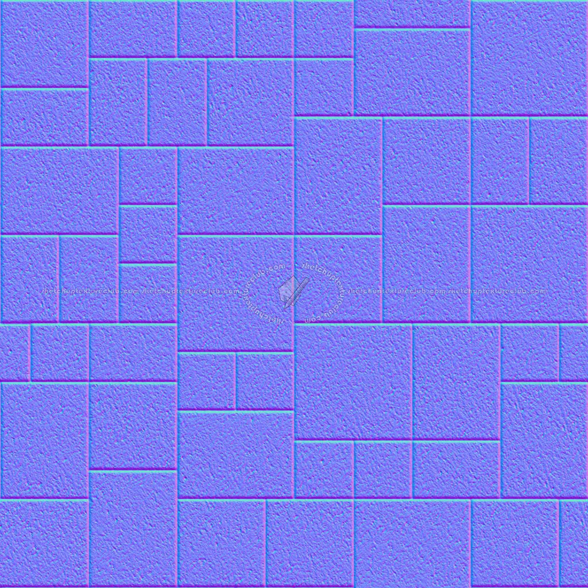 Textures   -   ARCHITECTURE   -   PAVING OUTDOOR   -   Pavers stone   -   Blocks mixed  - Pavers stone mixed size PBR texture seamless 21980 - Normal