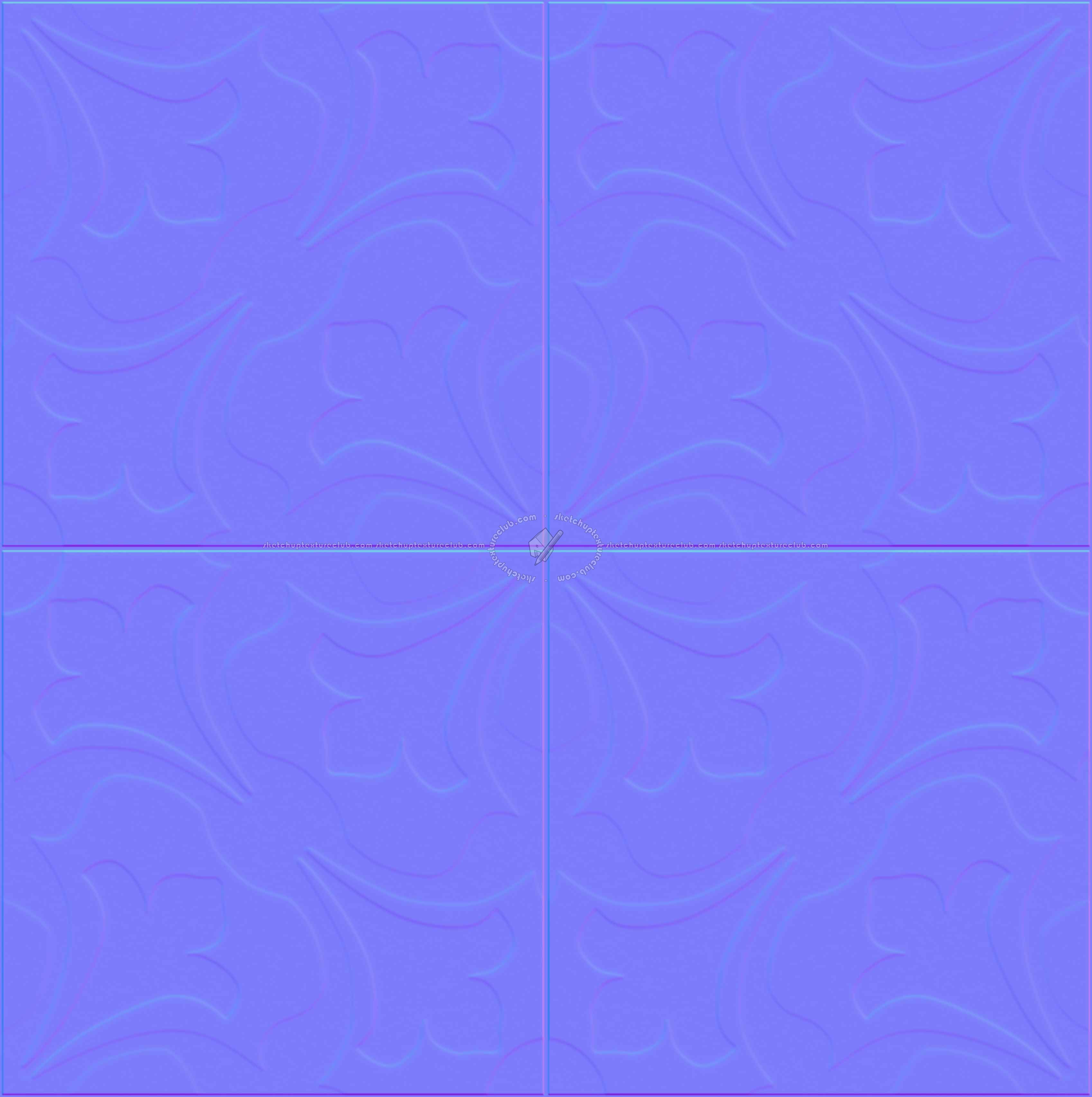 Textures   -   ARCHITECTURE   -   TILES INTERIOR   -   Cement - Encaustic   -   Cement  - cementine tiles Pbr texture seamless 22127 - Normal