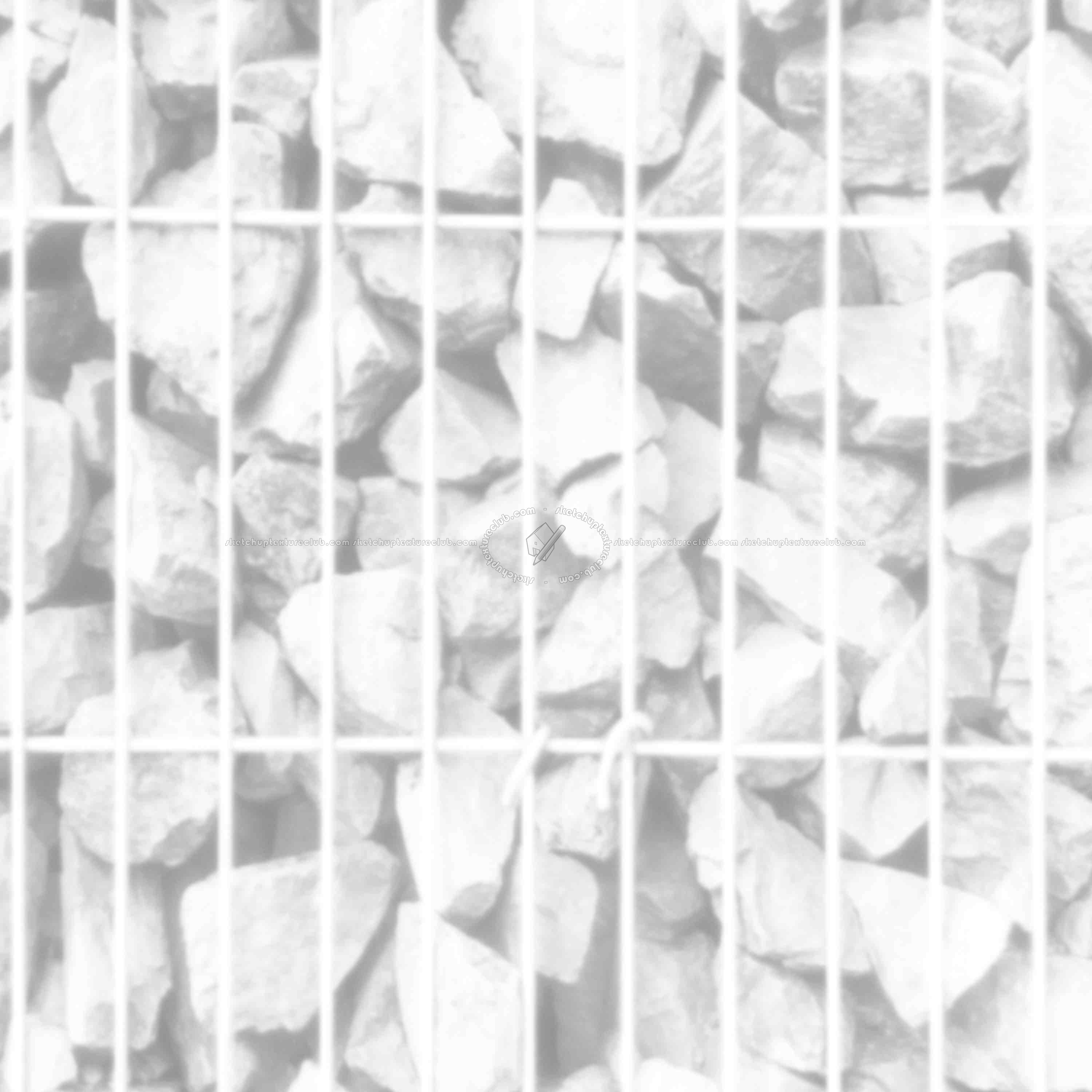 Textures   -   ARCHITECTURE   -   STONES WALLS   -   Stone blocks  - gabion retaining Stone wall pbr texture seamless 22383 - Ambient occlusion