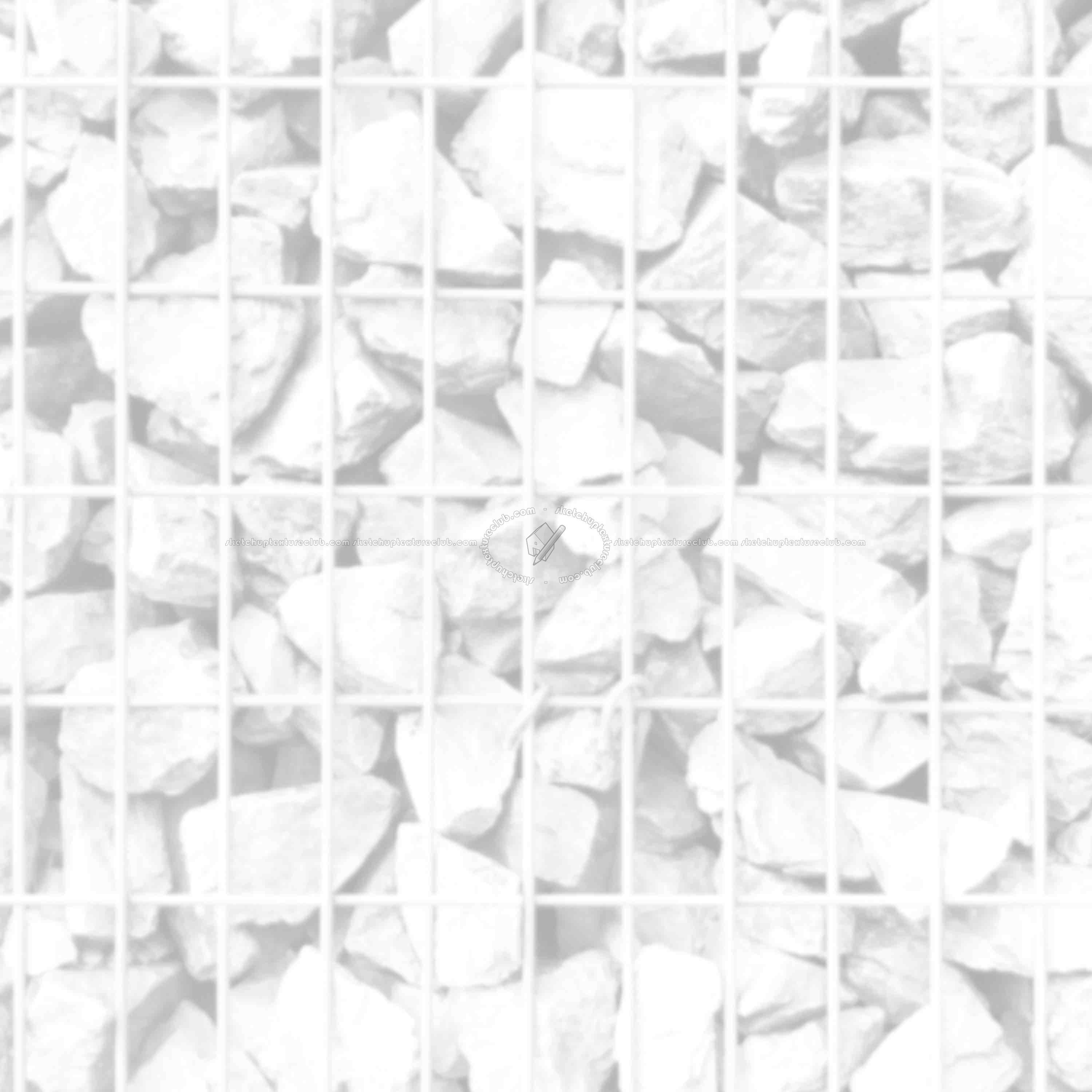 Textures   -   ARCHITECTURE   -   STONES WALLS   -   Stone blocks  - gabion retaining Stone wall pbr texture seamless 22384 - Ambient occlusion