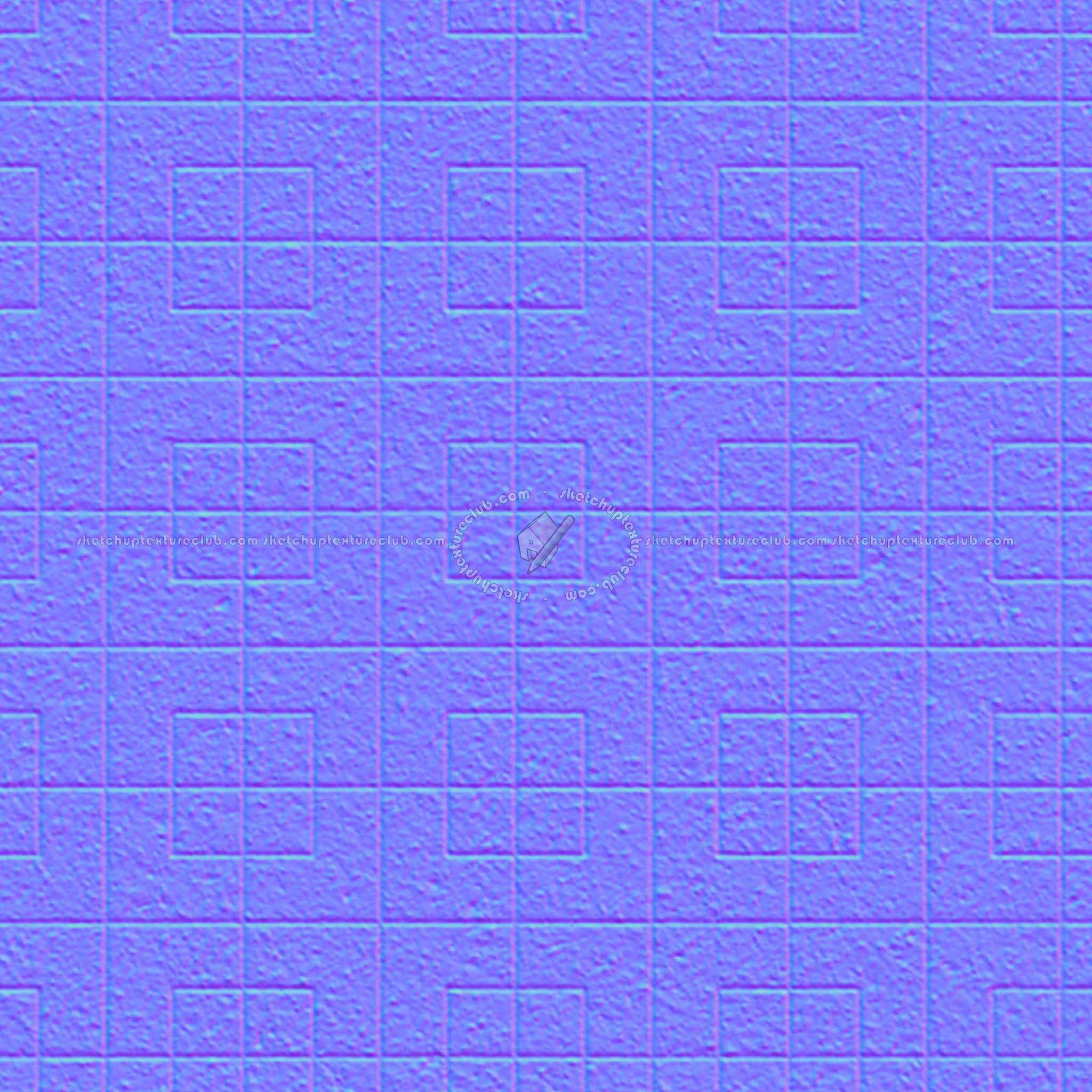 Textures   -   ARCHITECTURE   -   PAVING OUTDOOR   -   Concrete   -   Blocks regular  - Paving outdoor concrete regular block texture seamless 05760 - Normal