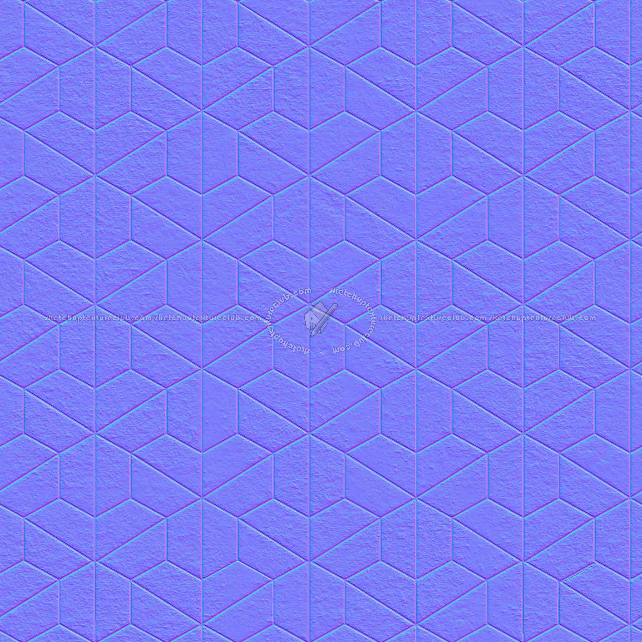 Textures   -   ARCHITECTURE   -   TILES INTERIOR   -   Terracotta tiles  - terracotta floor tile PBR texture seamless 21816 - Normal