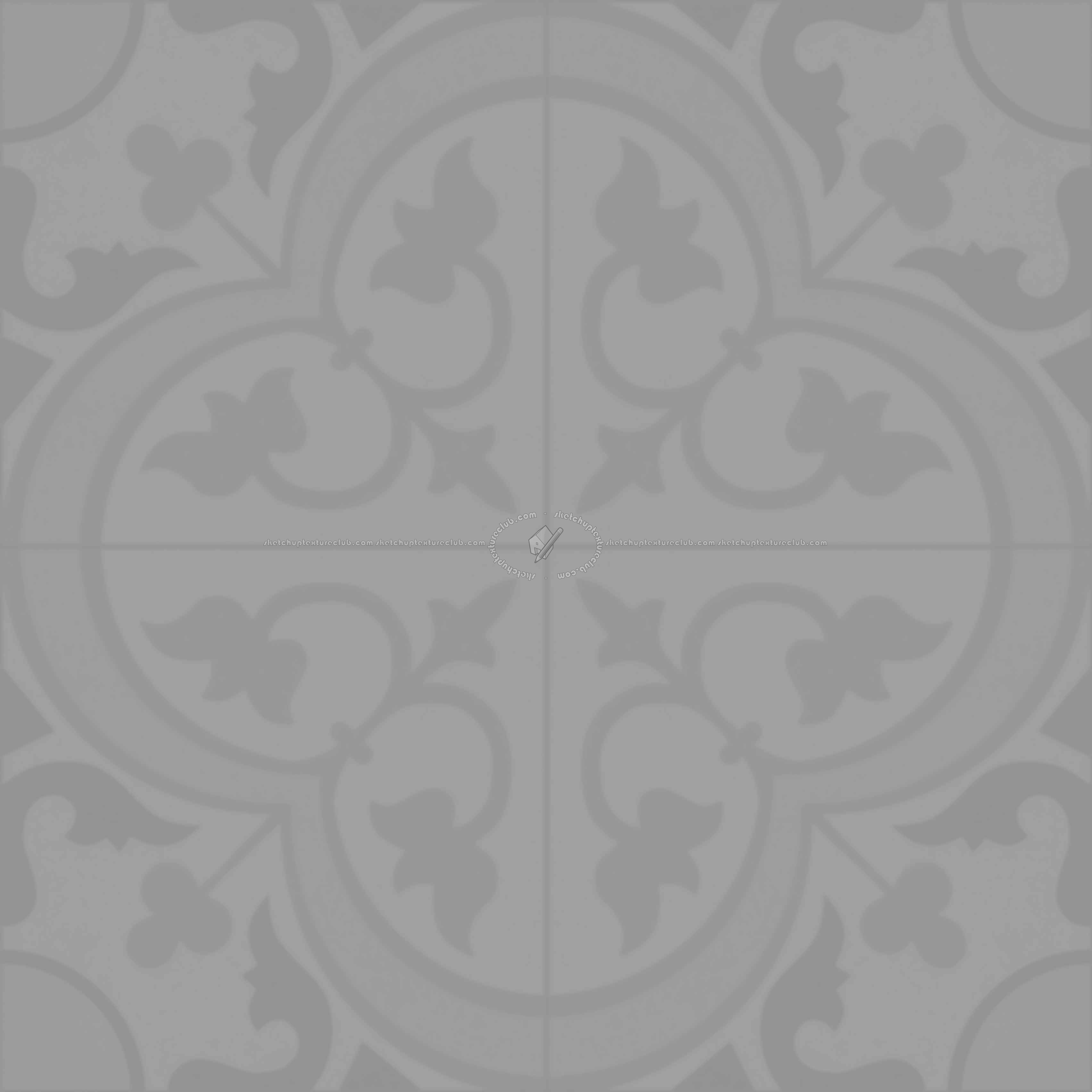 Textures   -   ARCHITECTURE   -   TILES INTERIOR   -   Cement - Encaustic   -   Cement  - cementine tiles Pbr texture seamless 22129 - Displacement