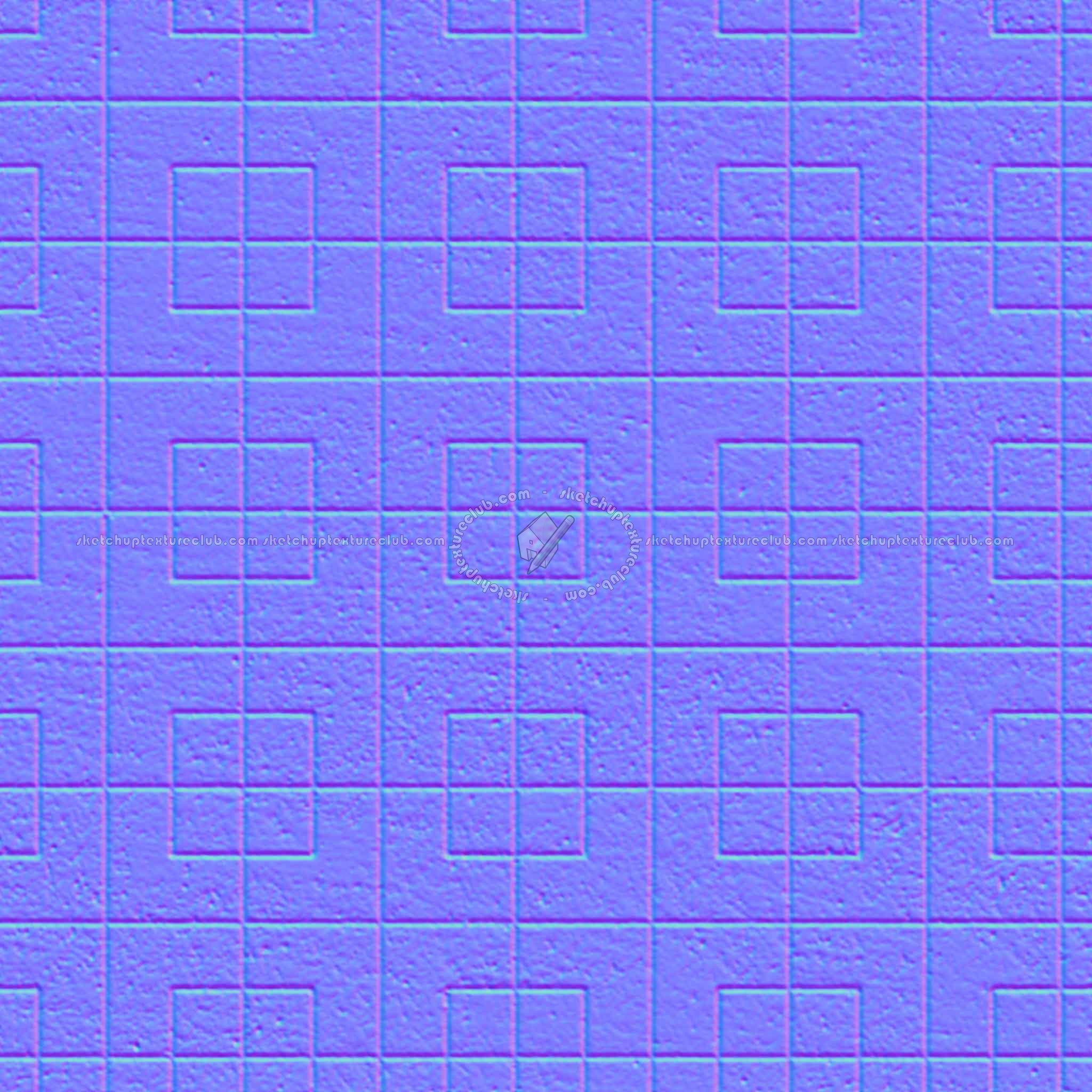 Textures   -   ARCHITECTURE   -   PAVING OUTDOOR   -   Concrete   -   Blocks regular  - Paving outdoor concrete regular block texture seamless 05761 - Normal