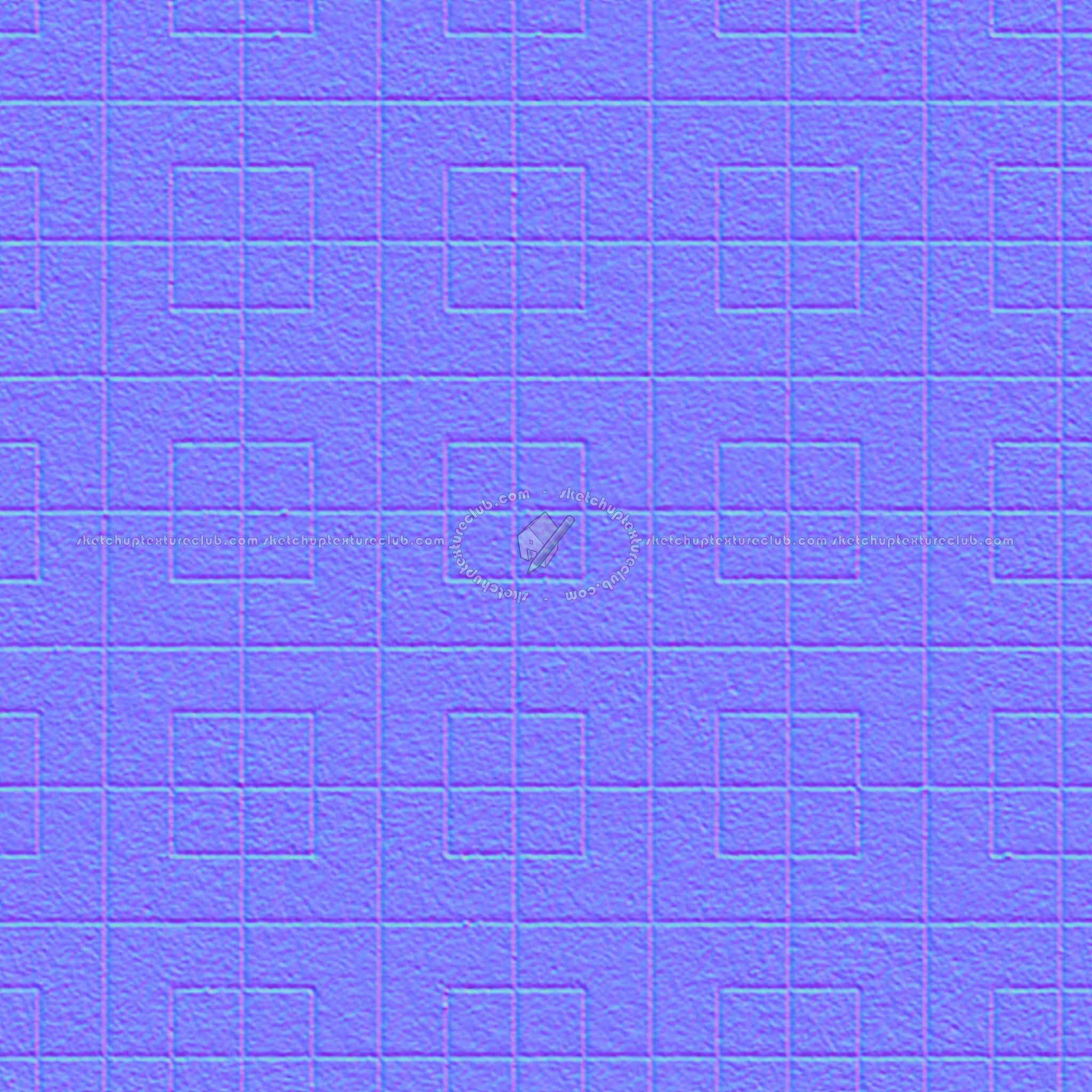 Textures   -   ARCHITECTURE   -   PAVING OUTDOOR   -   Concrete   -   Blocks regular  - Paving outdoor concrete regular block texture seamless 05762 - Normal