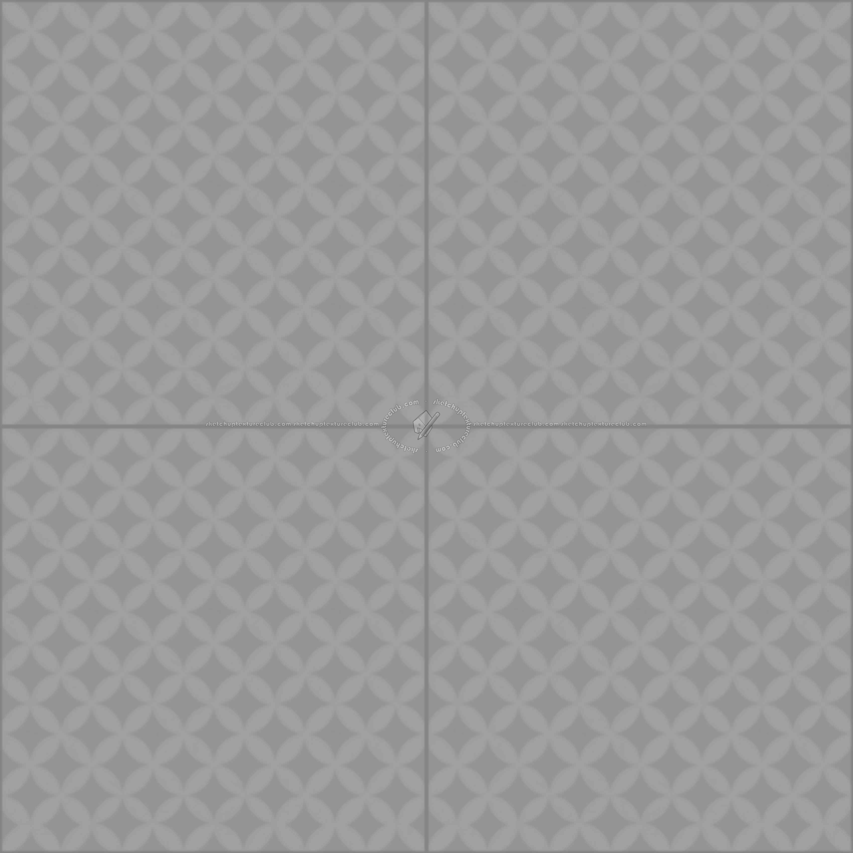 Textures   -   ARCHITECTURE   -   TILES INTERIOR   -   Cement - Encaustic   -   Cement  - cementine tiles Pbr texture seamless 22132 - Displacement