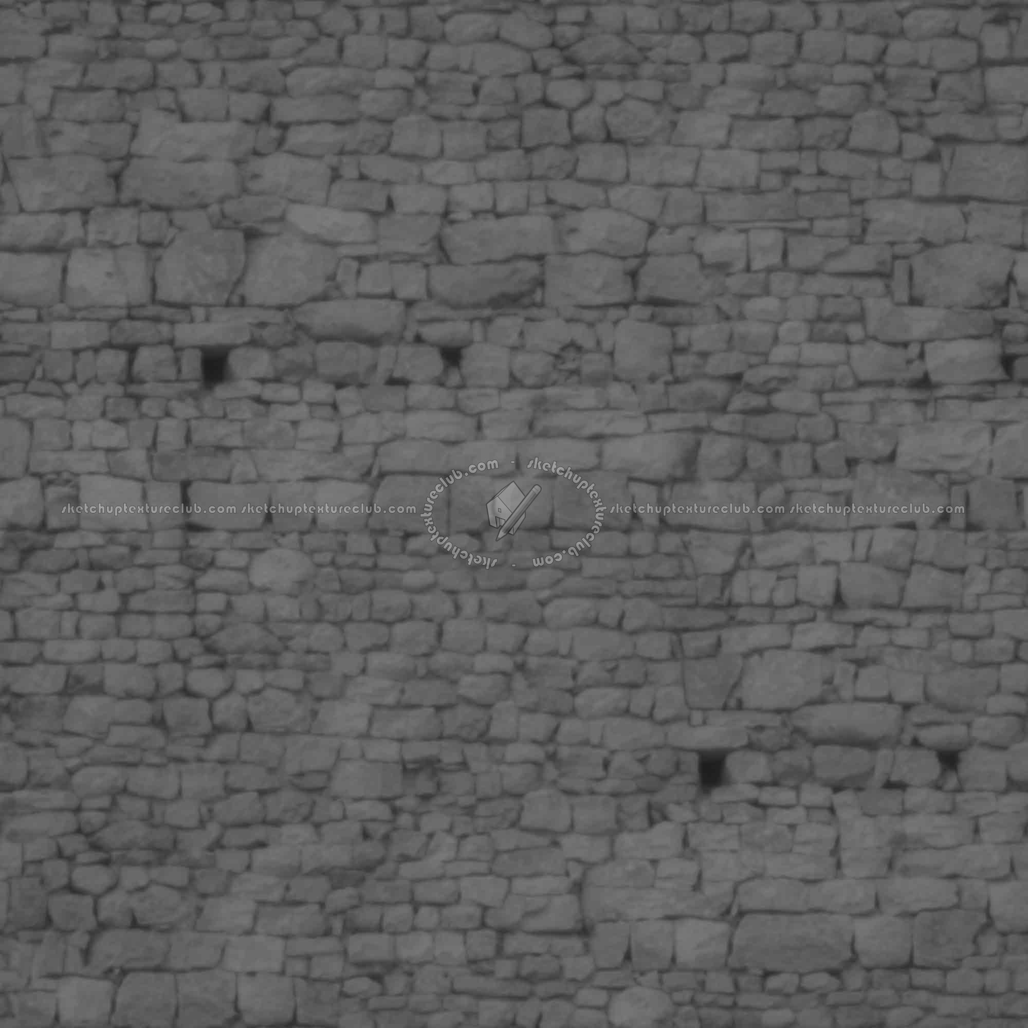 Textures   -   ARCHITECTURE   -   STONES WALLS   -   Stone walls  - Old wall stone texture seamless 08527 - Displacement
