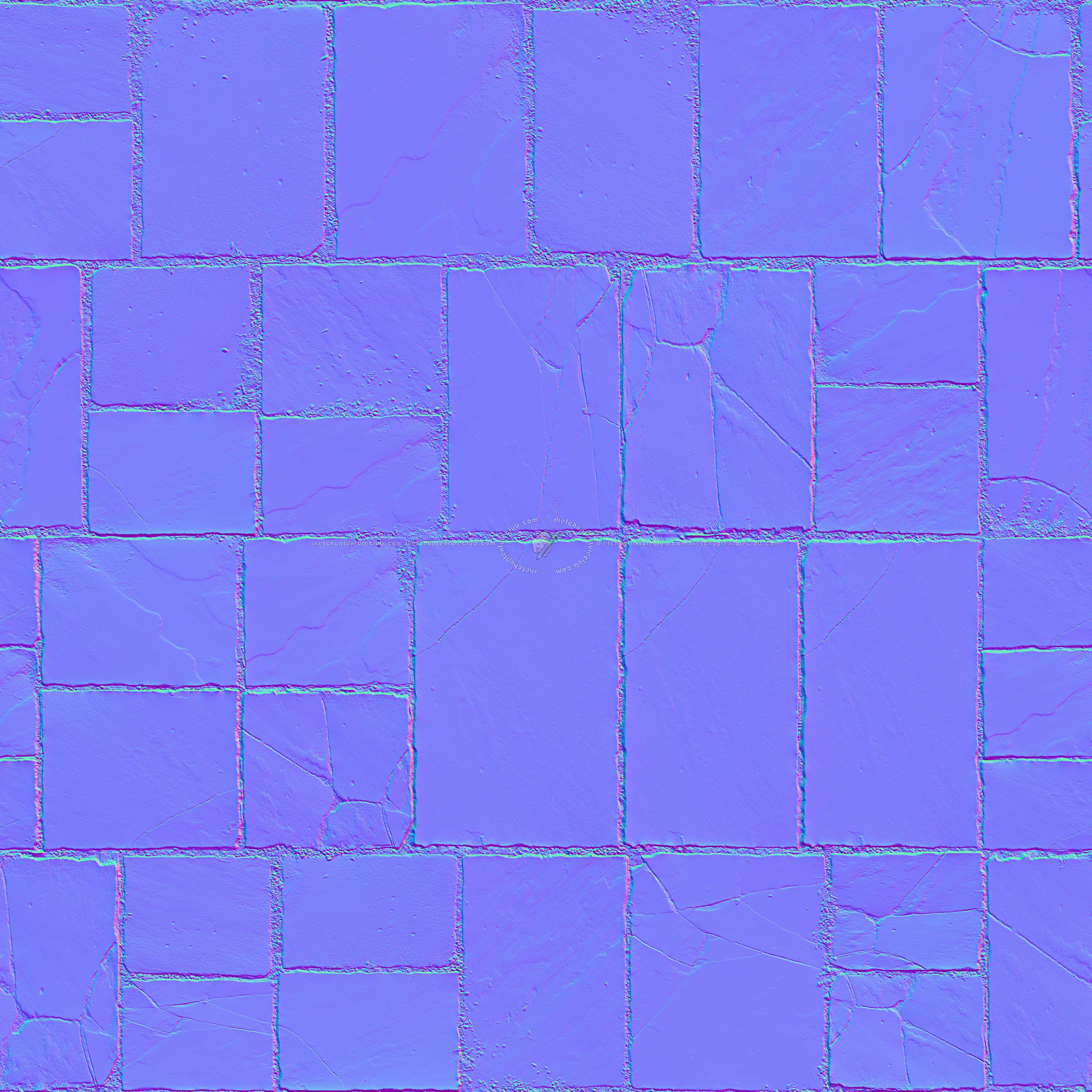 Textures   -   ARCHITECTURE   -   PAVING OUTDOOR   -   Pavers stone   -   Blocks mixed  - Pavers stone mixed pbr texture 22191 - Normal