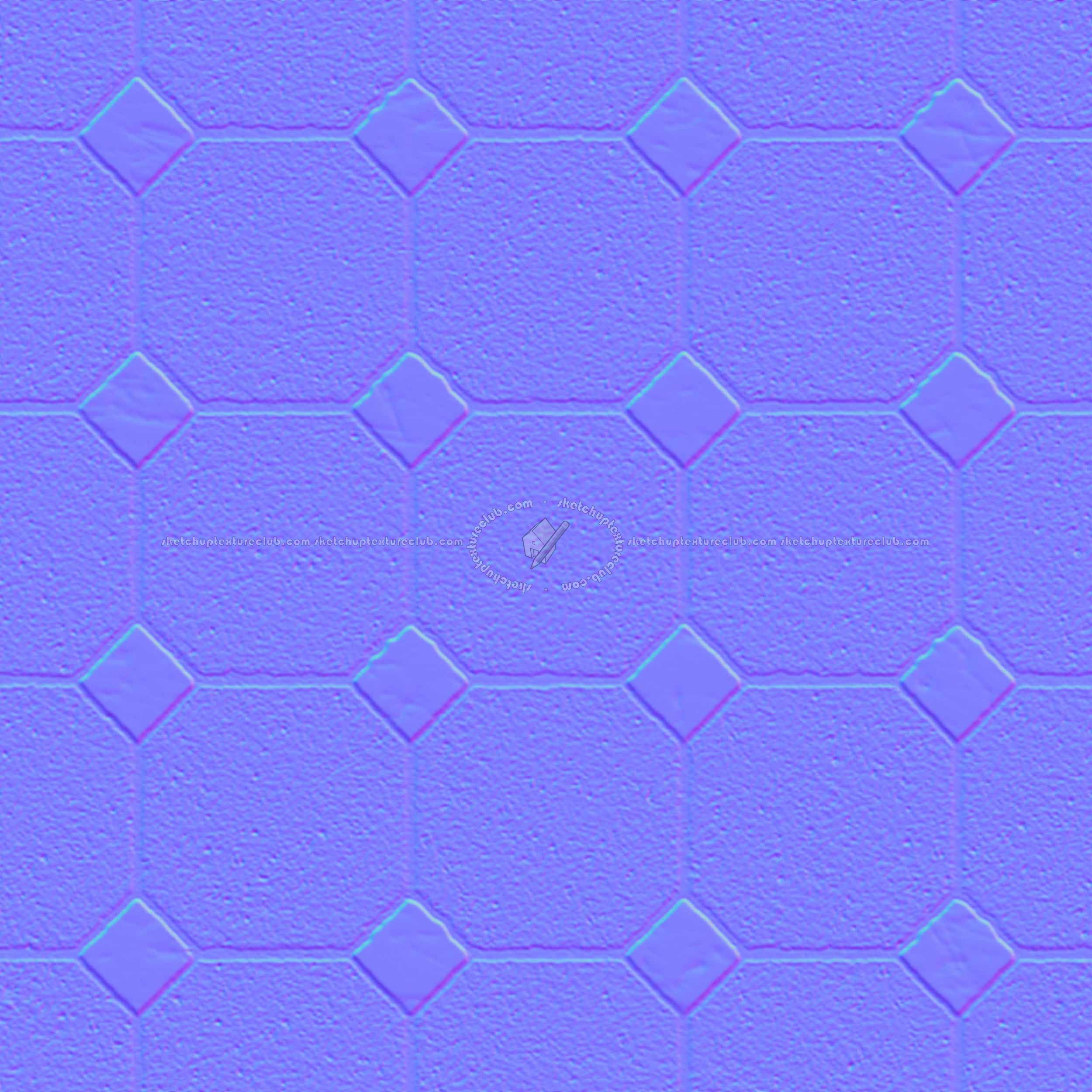 Textures   -   ARCHITECTURE   -   PAVING OUTDOOR   -   Concrete   -   Blocks regular  - Paving outdoor concrete regular block texture seamless 05764 - Normal