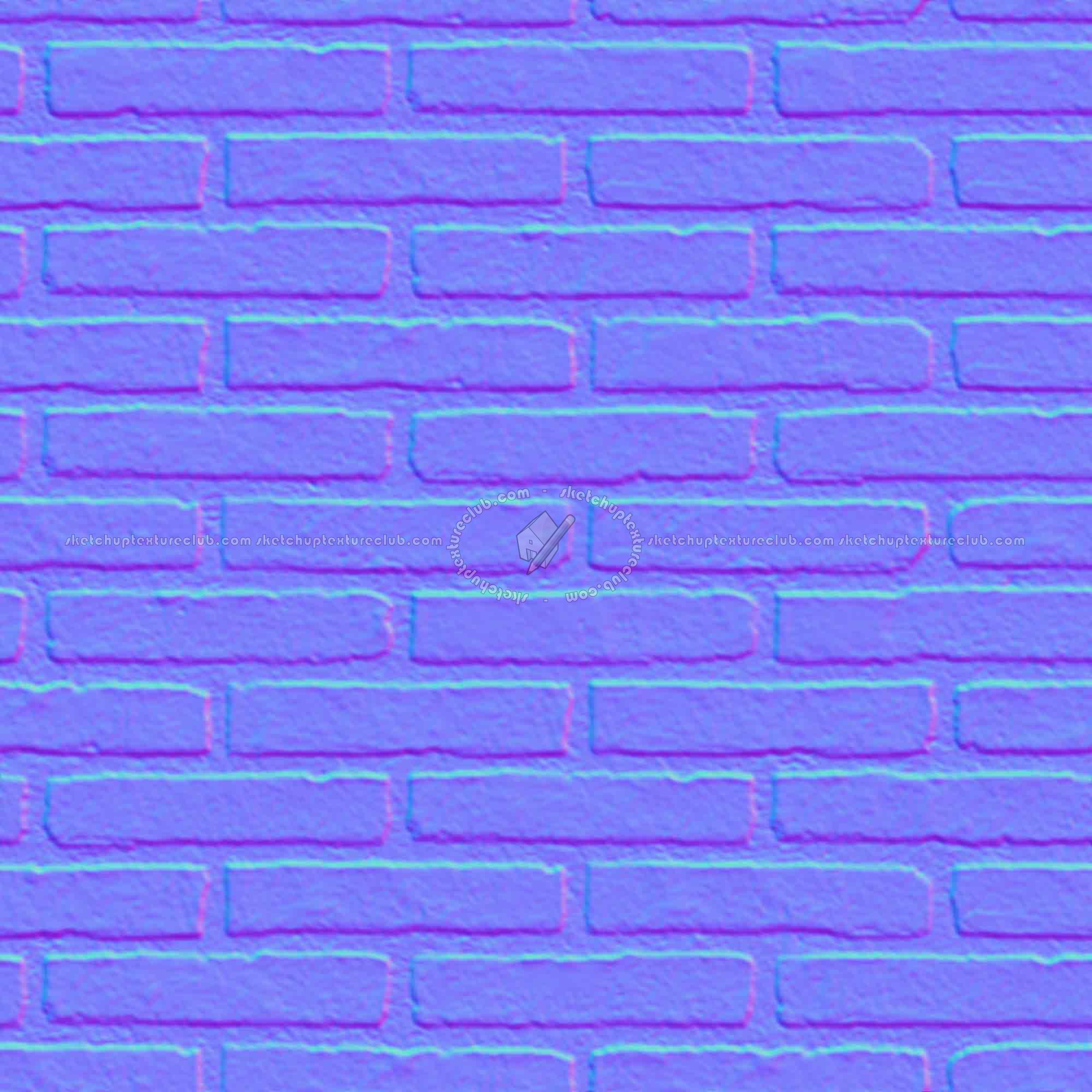 Textures   -   ARCHITECTURE   -   BRICKS   -   Facing Bricks   -   Smooth  - Facing smooth bricks texture seamless 00263 - Normal