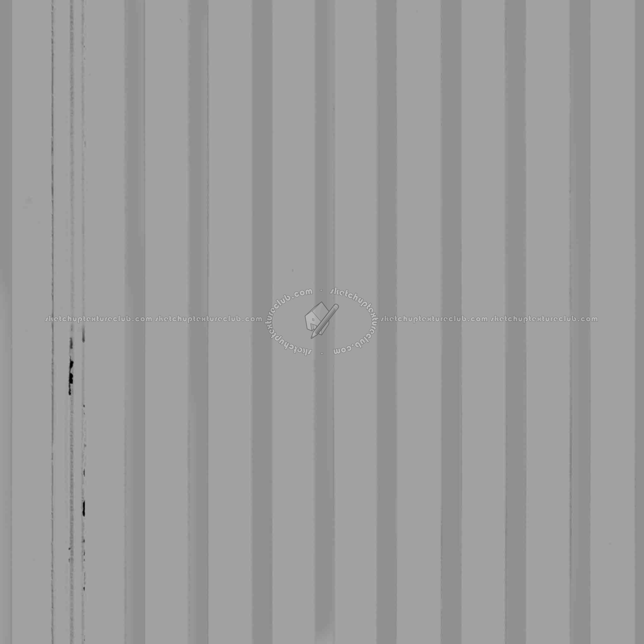 Textures   -   MATERIALS   -   METALS   -   Corrugated  - Painted corrugated metal texture seamless 09931 - Displacement