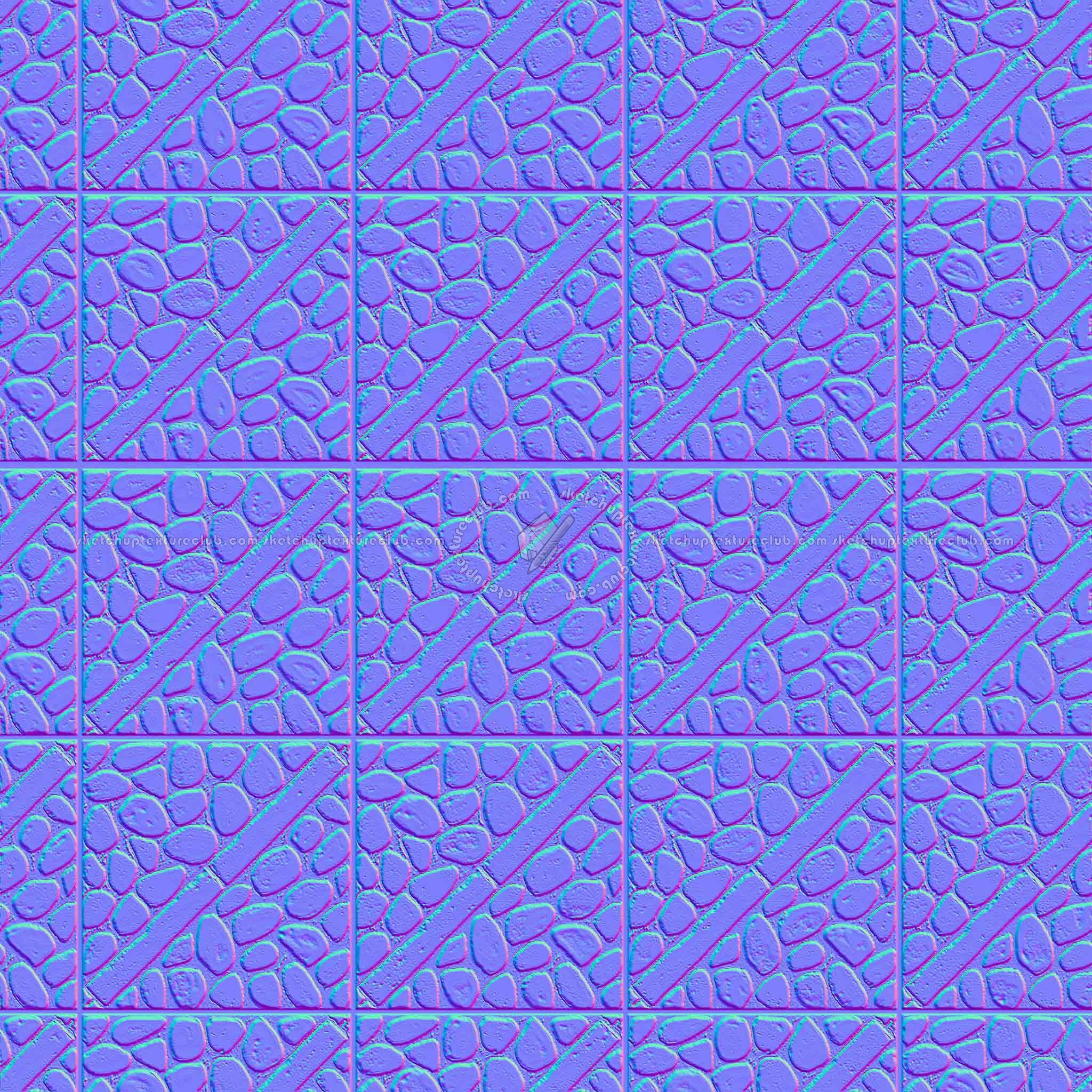 Textures   -   ARCHITECTURE   -   PAVING OUTDOOR   -   Pavers stone   -   Blocks mixed  - Pavers stone mixed size texture seamless 06101 - Normal