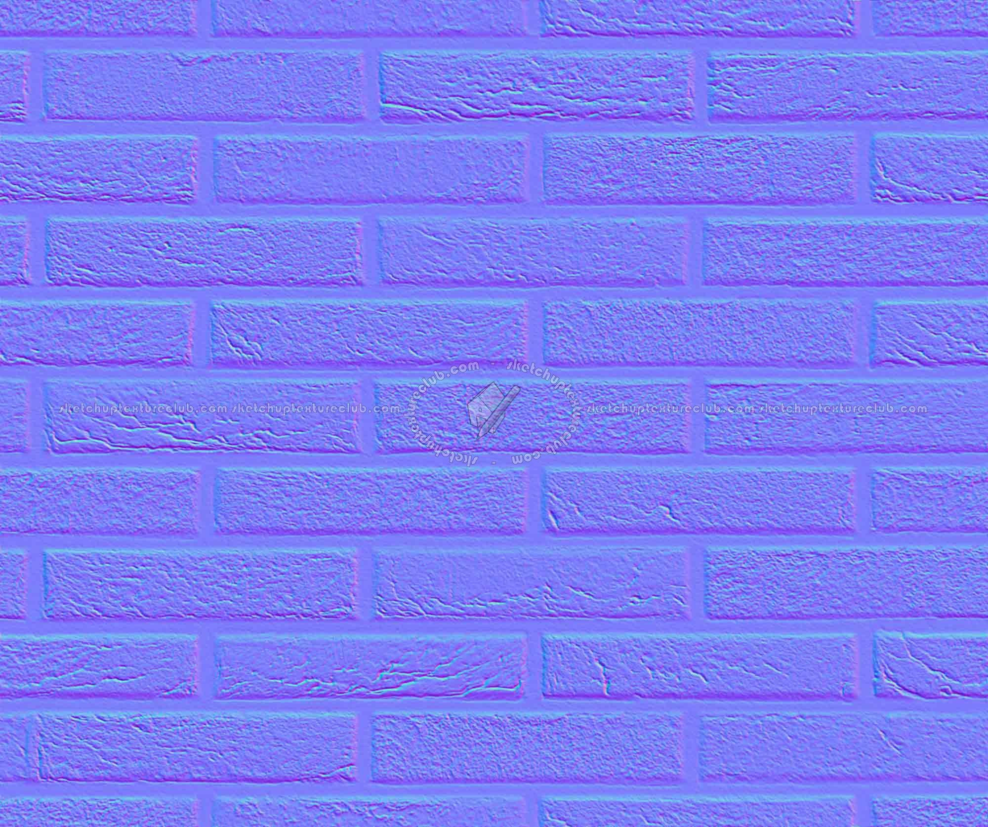 Textures   -   ARCHITECTURE   -   BRICKS   -   Facing Bricks   -   Rustic  - Rustic bricks texture seamless 00187 - Normal