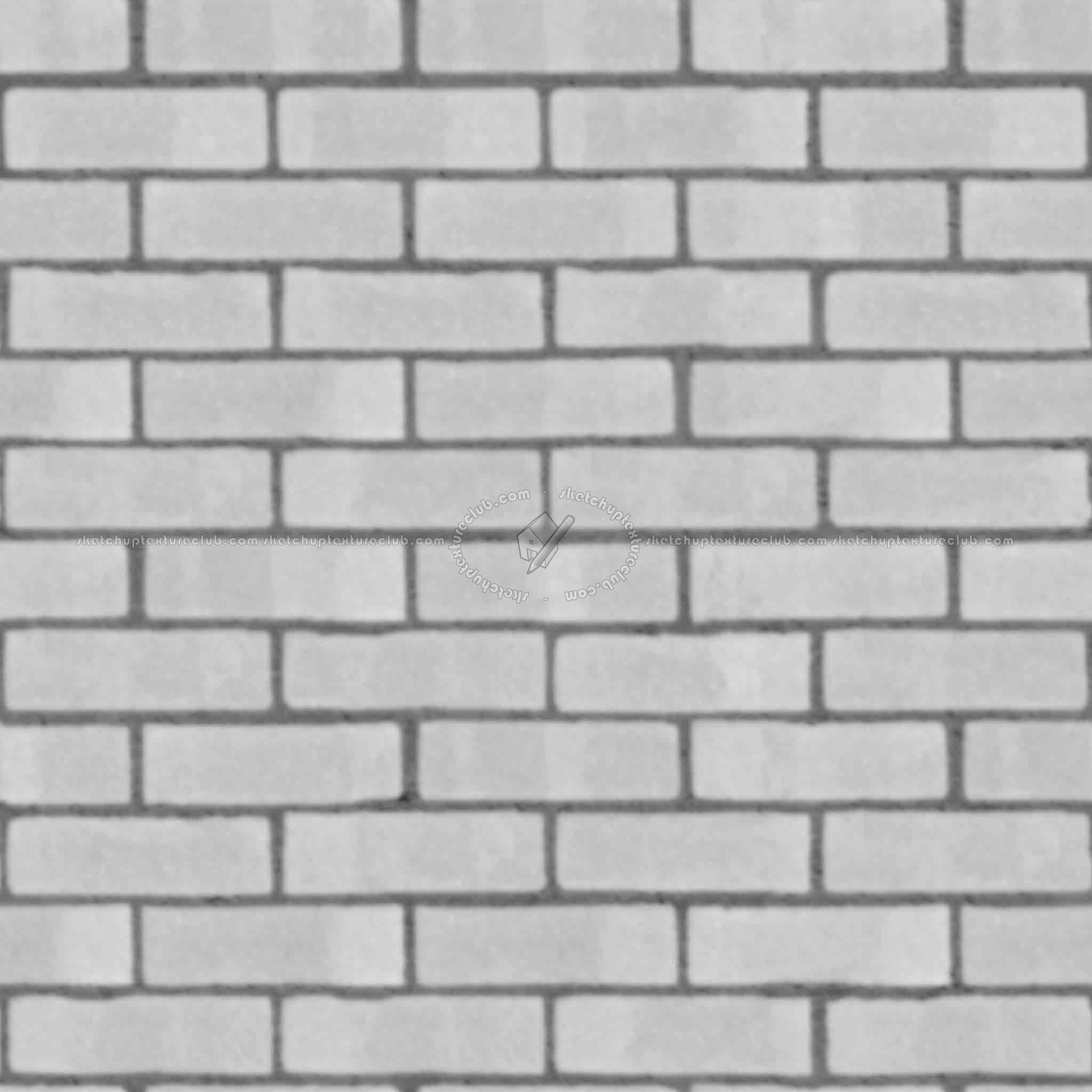 Textures   -   ARCHITECTURE   -   BRICKS   -   White Bricks  - White bricks texture seamless 00503 - Displacement