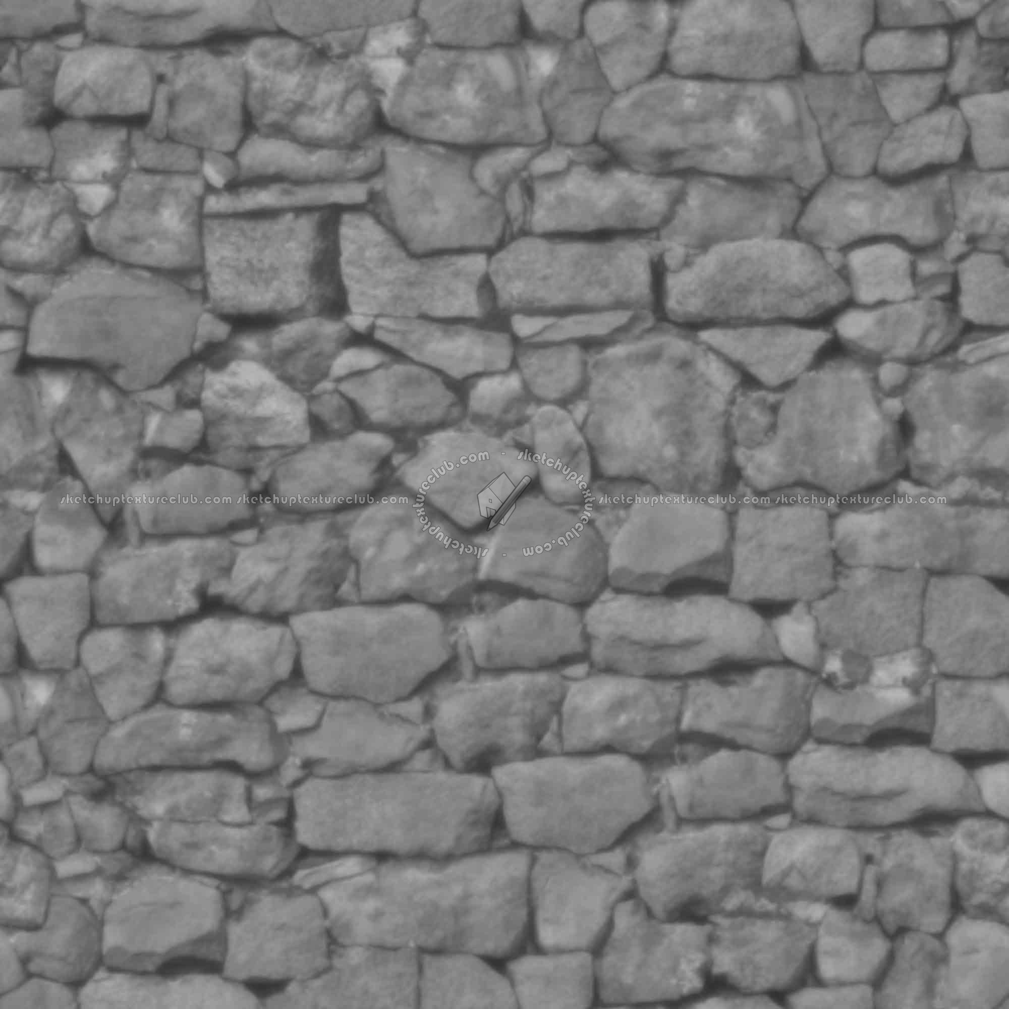 Textures   -   ARCHITECTURE   -   STONES WALLS   -   Stone walls  - Old wall stone texture seamless 08533 - Displacement